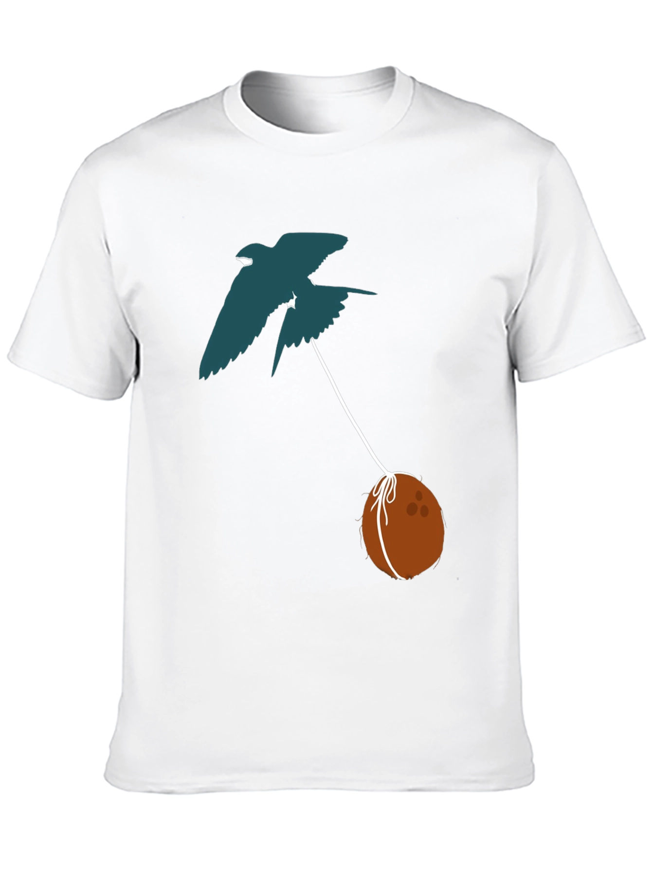 Black Swallow Carrying Coconut T-Shirt - Black view 10