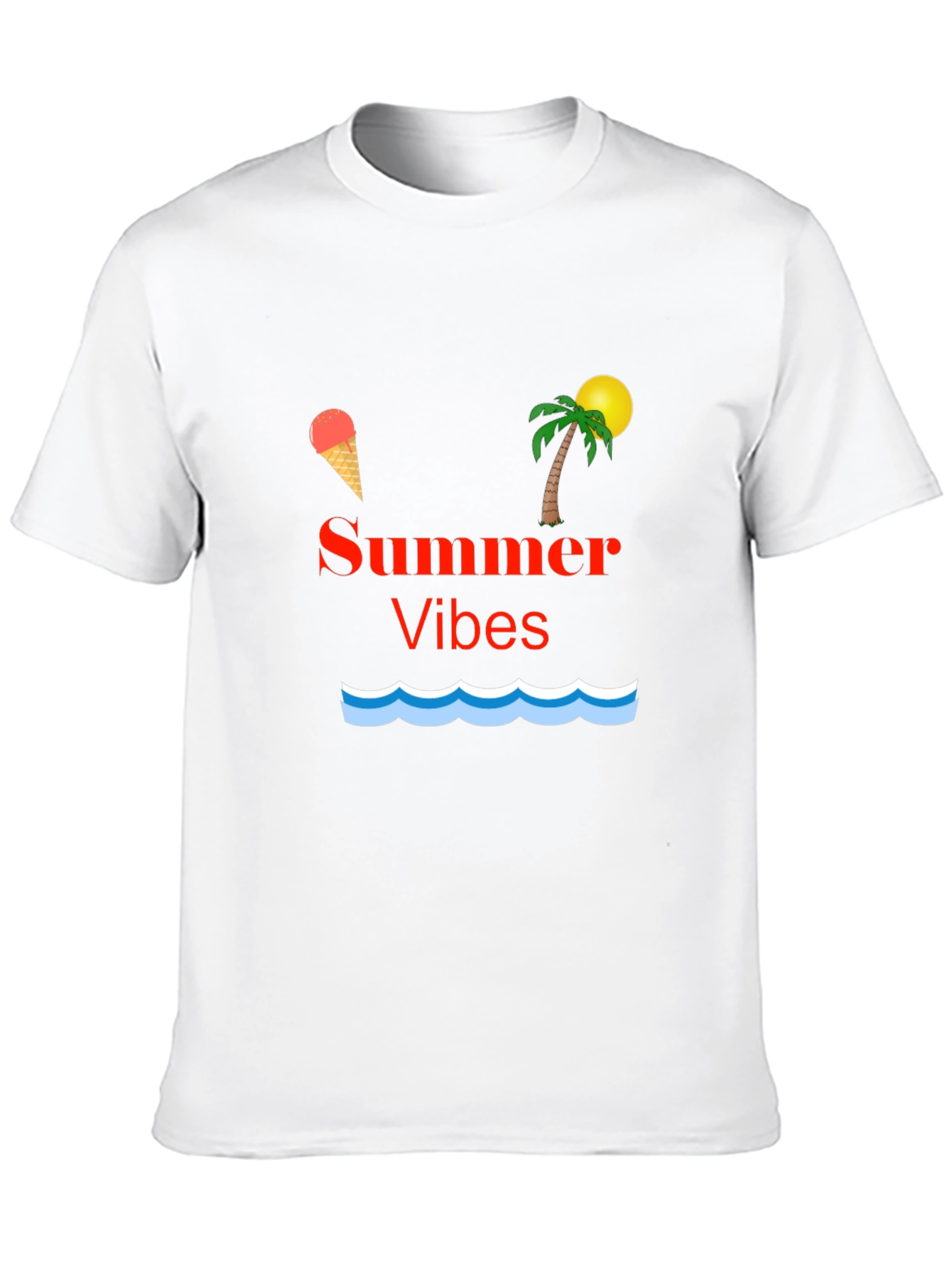 Black Summer Vibes Graphic T-Shirt - Black view 10