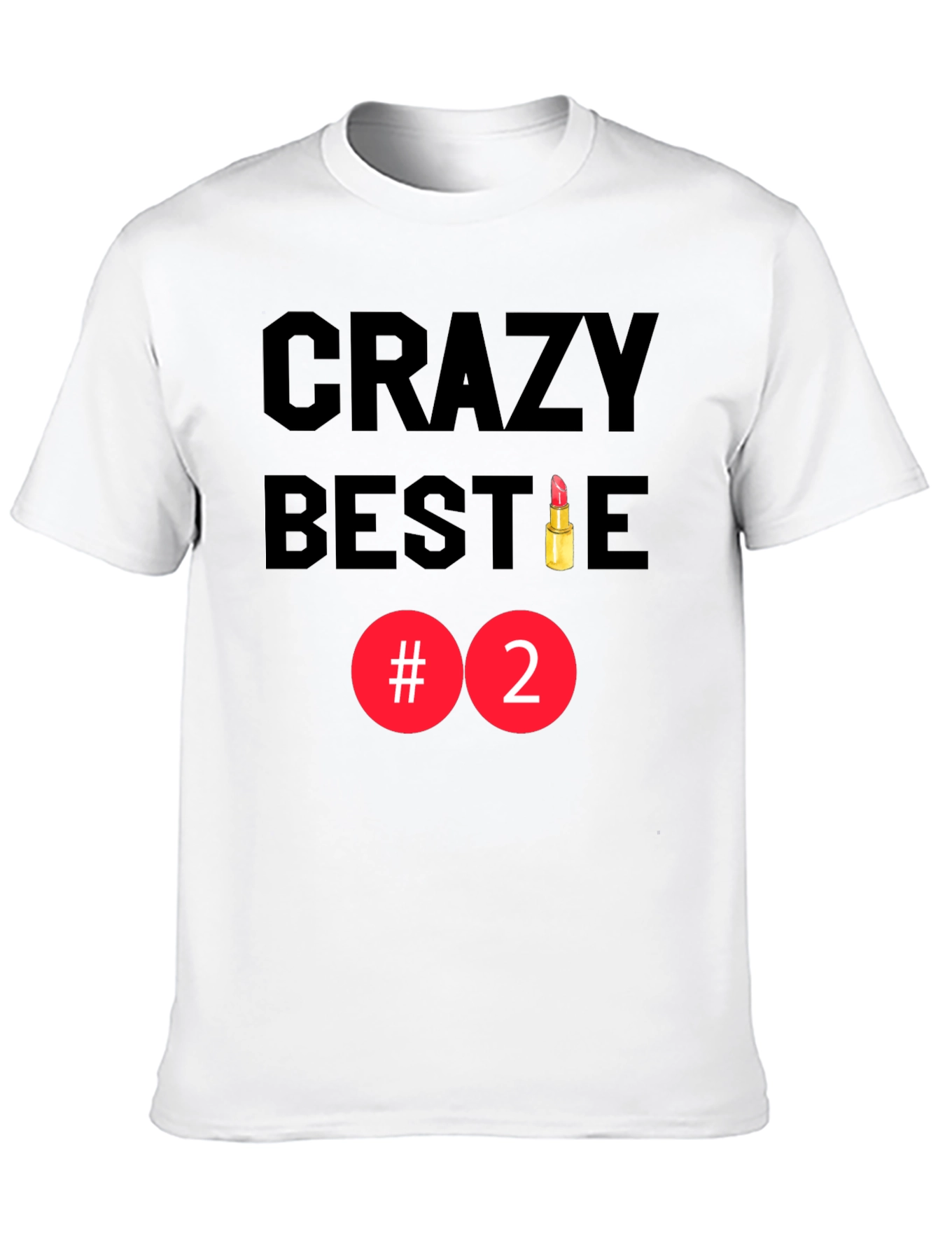 Black Crazy Bestie #2 Black Graphic Tee view 10