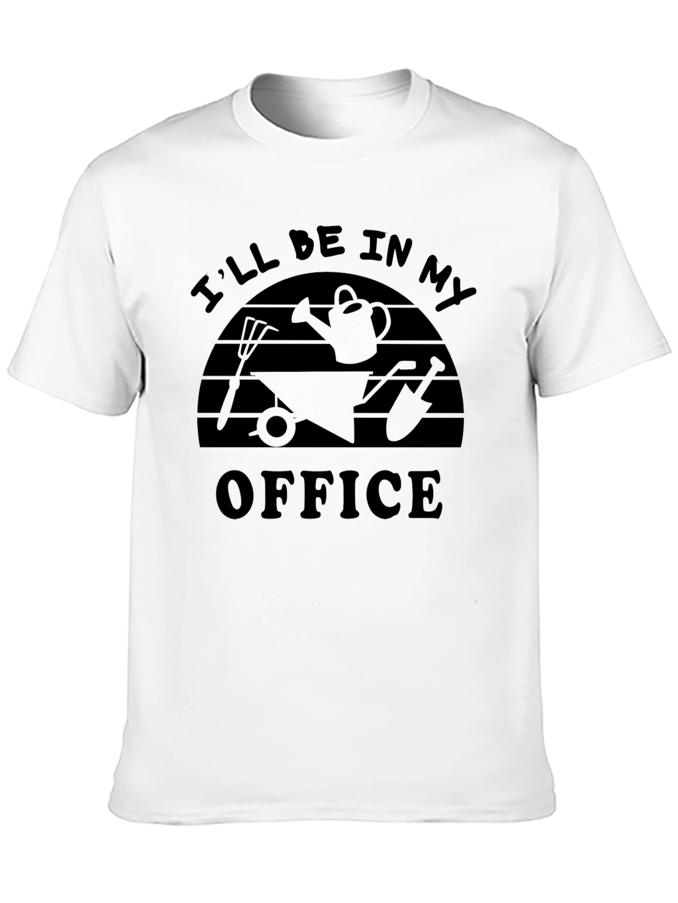 Black Gardening Office T-Shirt - Unisex view 10