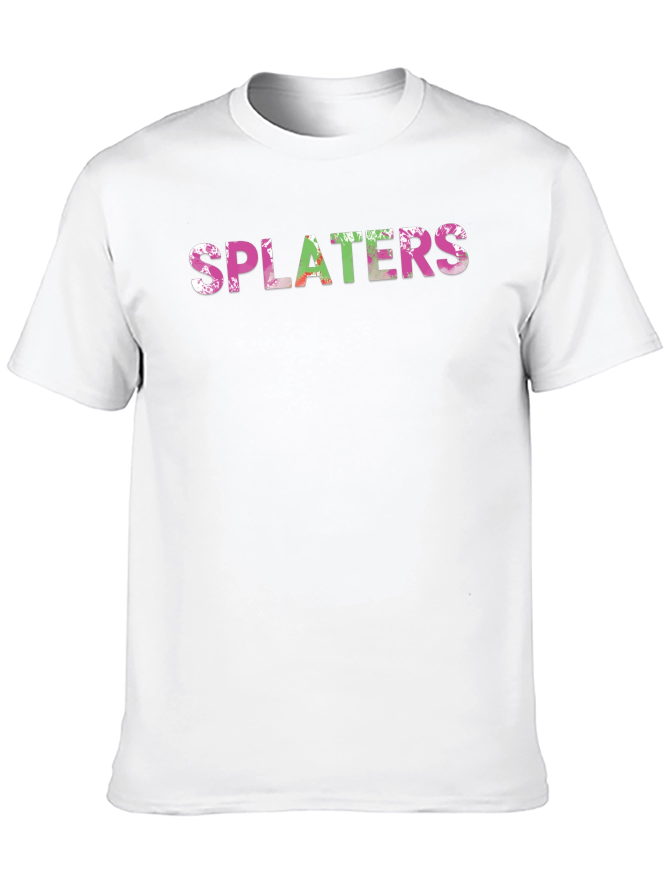 Black Splaters Graphic Print Black T-Shirt view 10