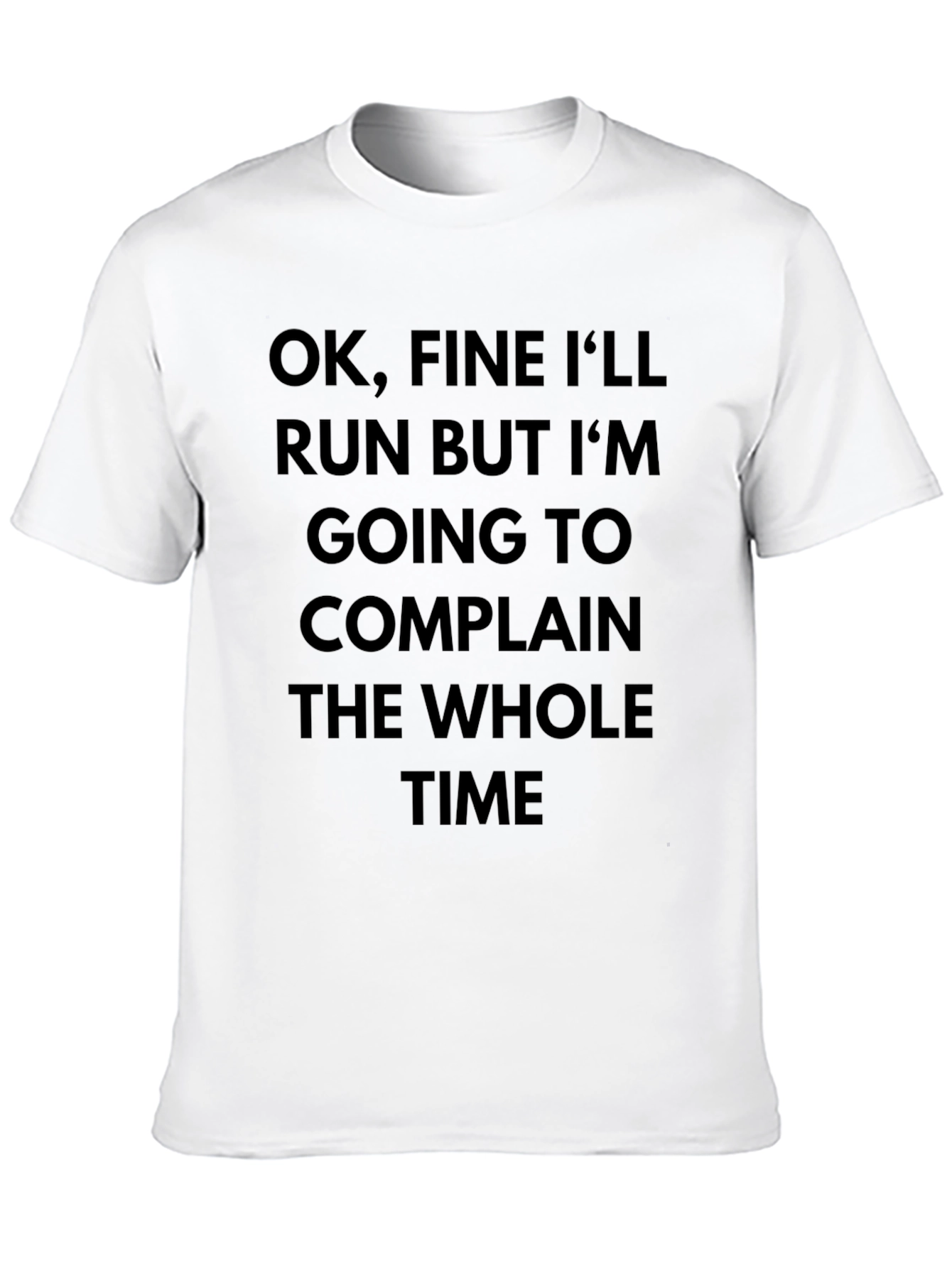 Black Funny Running T-Shirt - OK, Fine I'll Run view 10