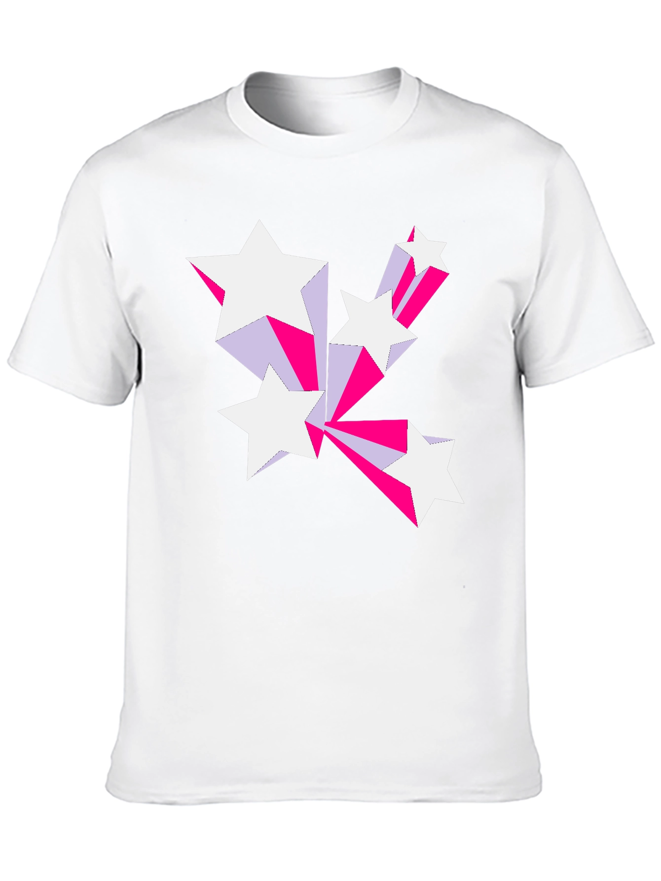 Black Retro Star Burst Graphic Tee - Black Cotton Blend view 10