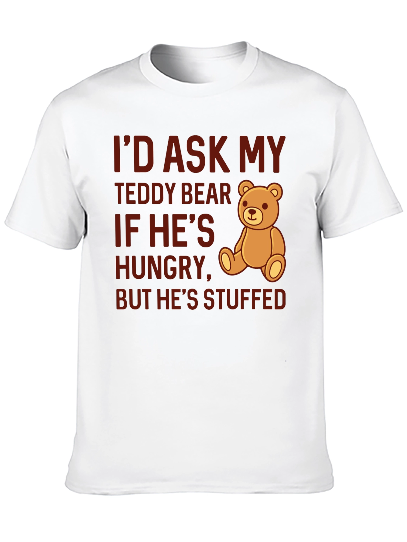 Black Funny Teddy Bear Stuffed T-Shirt view 10