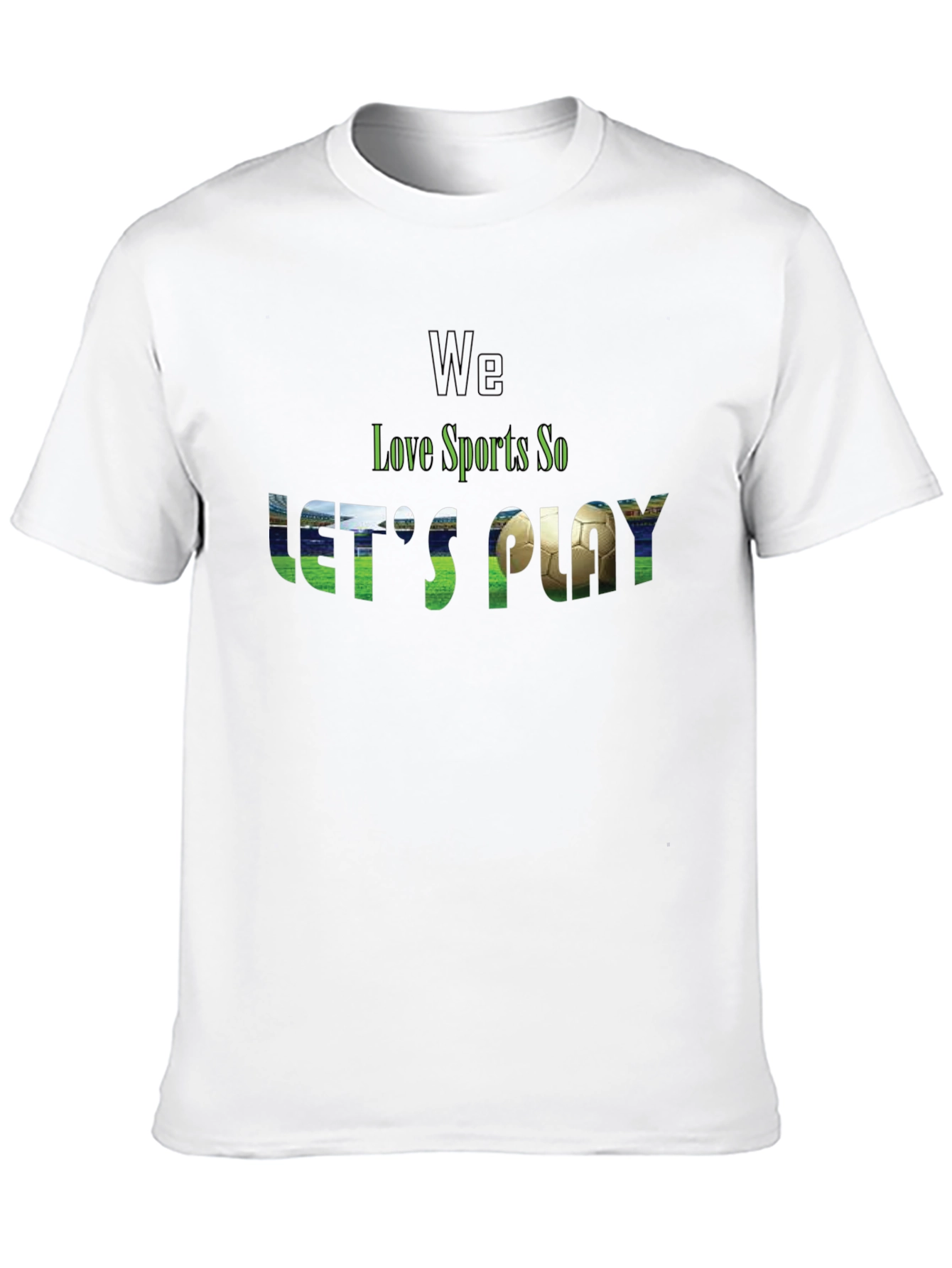 Black We Love Sports T-Shirt view 10