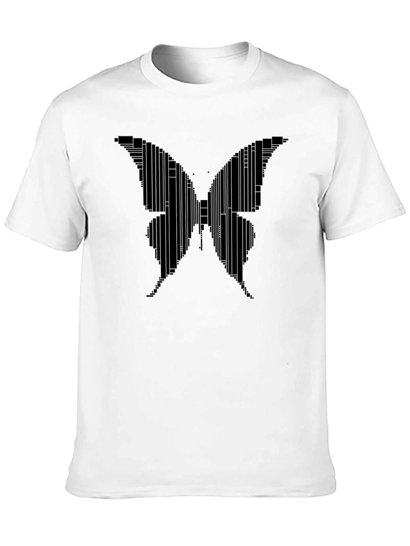 Black Butterfly Graphic Men's Black T-Shirt view 10