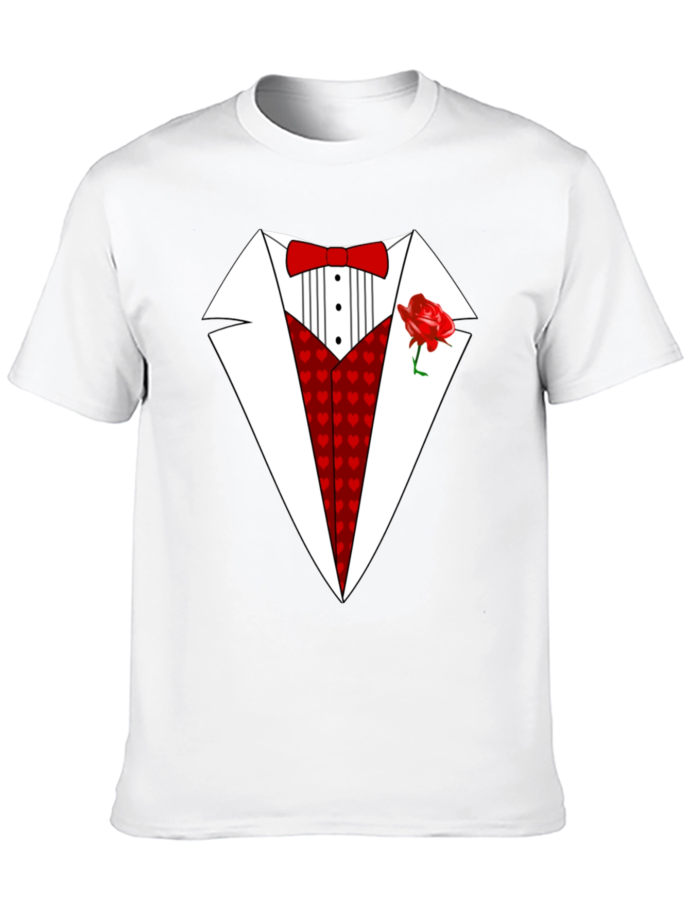 Black Heart Tuxedo T-Shirt - Valentine's Day Ready view 10
