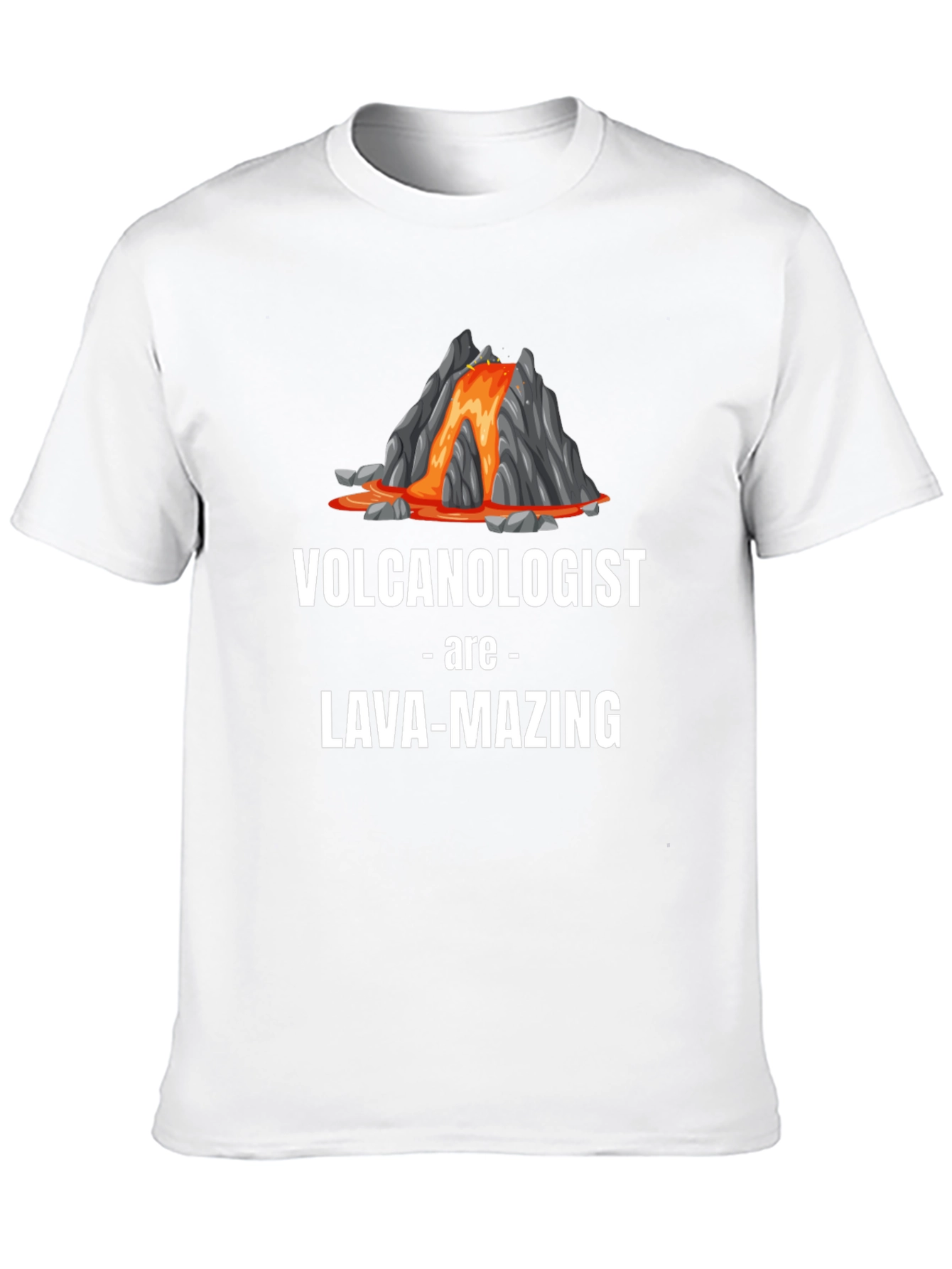Black Volcanologist Lava-Mazing Funny Graphic T-Shirt view 10