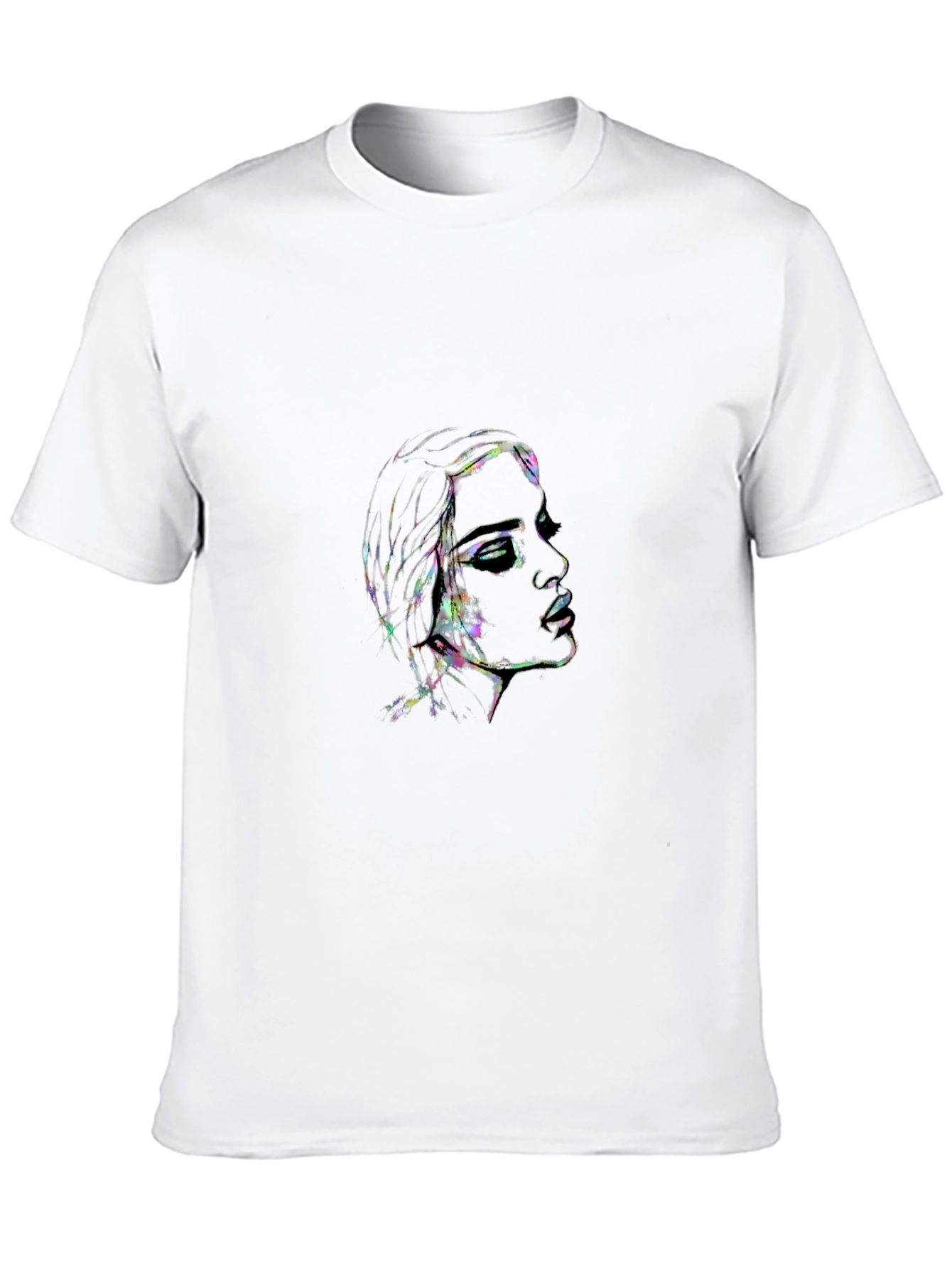 Black Prismatic Woman Graphic Black T-Shirt view 10