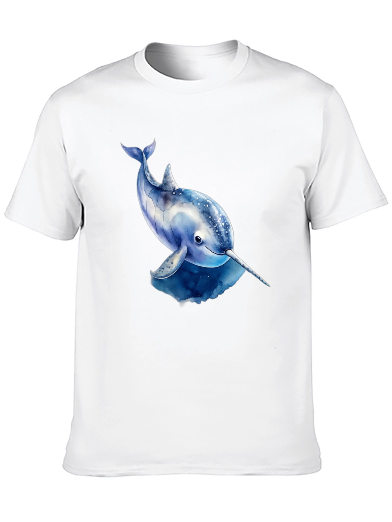 Black Narwhal Graphic Tee - Black Cotton T-Shirt view 10