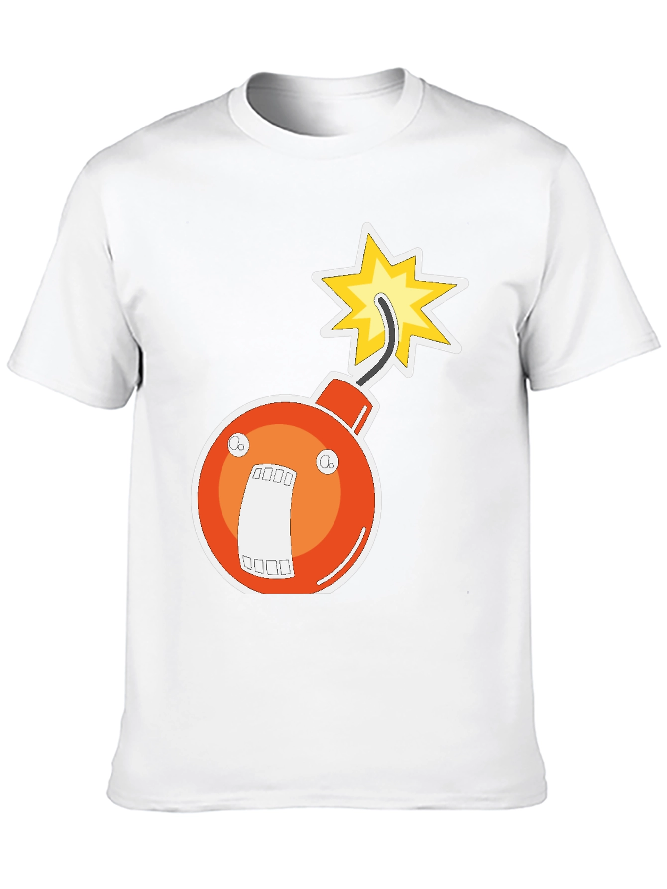 Black Funny Bomb Graphic Tee - Black Crew Neck view 10