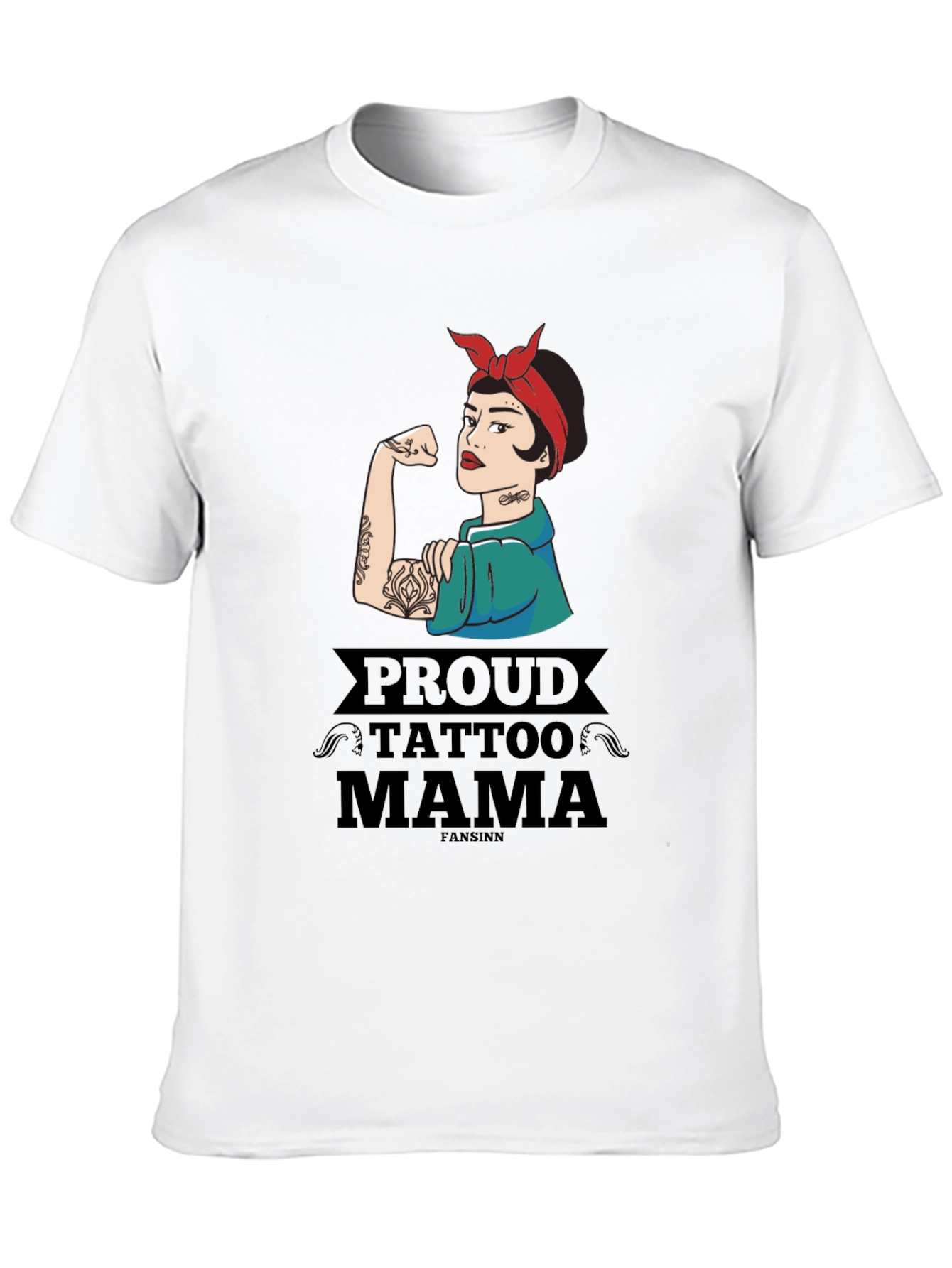 Black Proud Tattoo Mama Graphic T-Shirt view 10