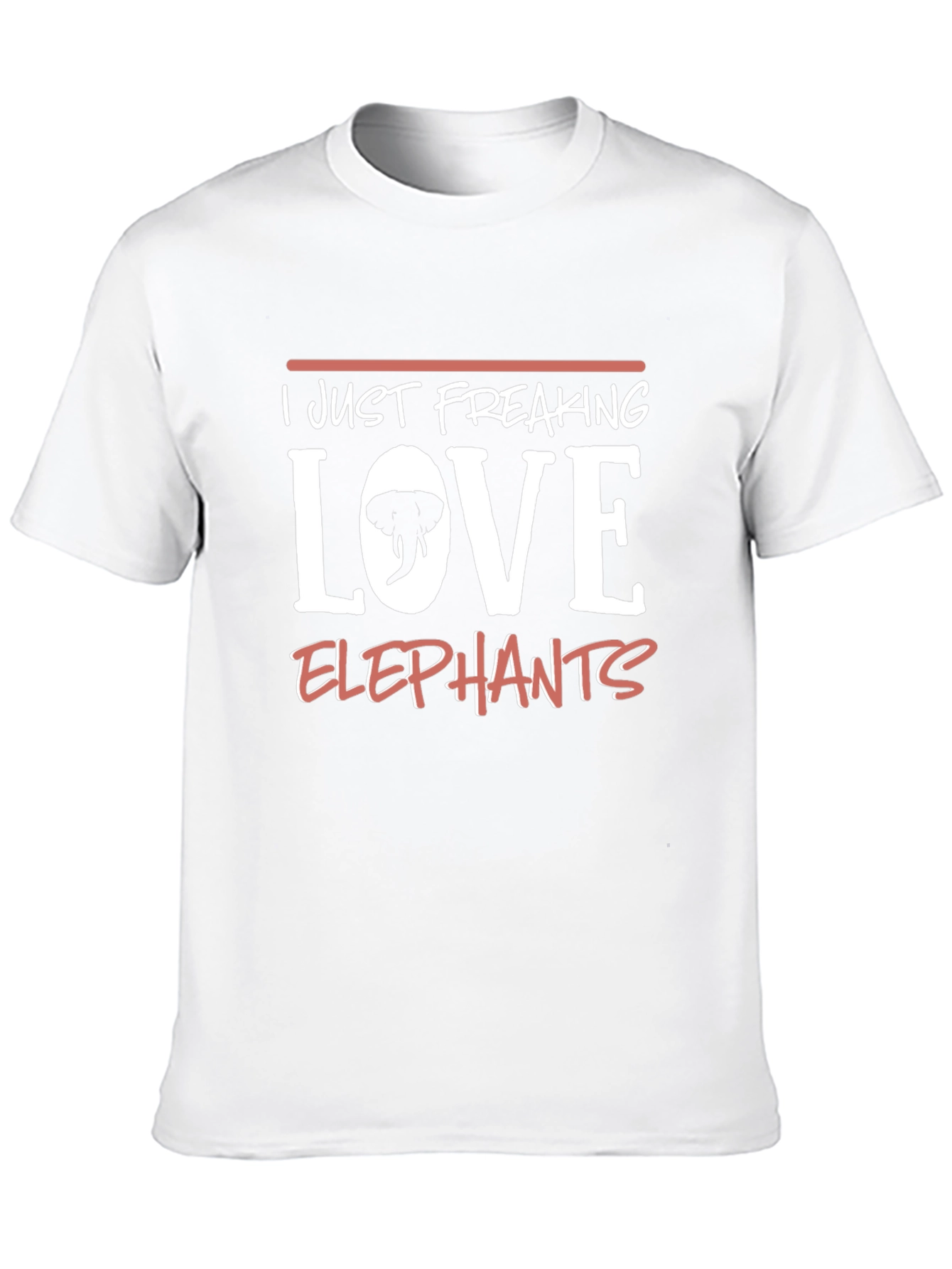 Black I Just Freaking Love Elephants Black T-Shirt view 10