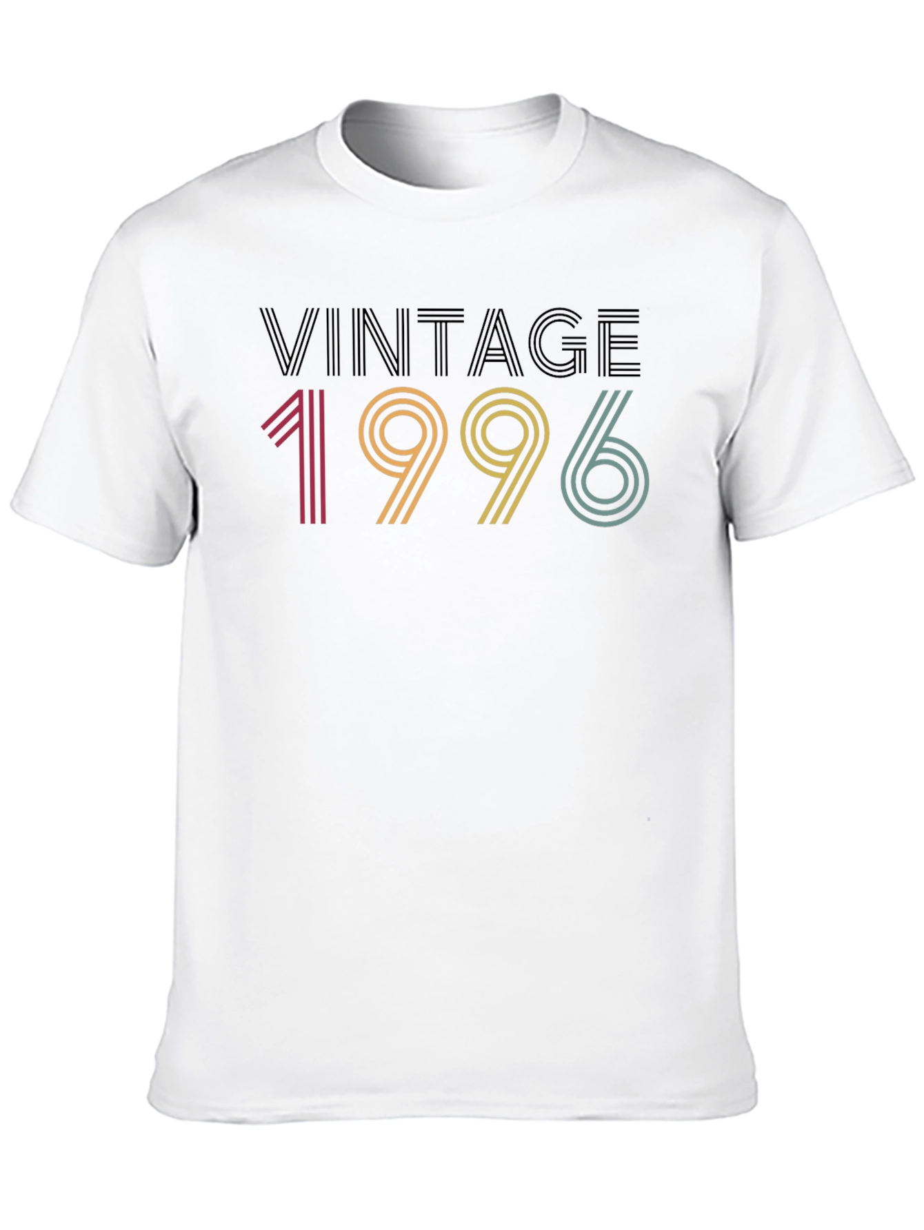Black Vintage 1996 Graphic Tee - Retro Birthday T-Shirt view 10