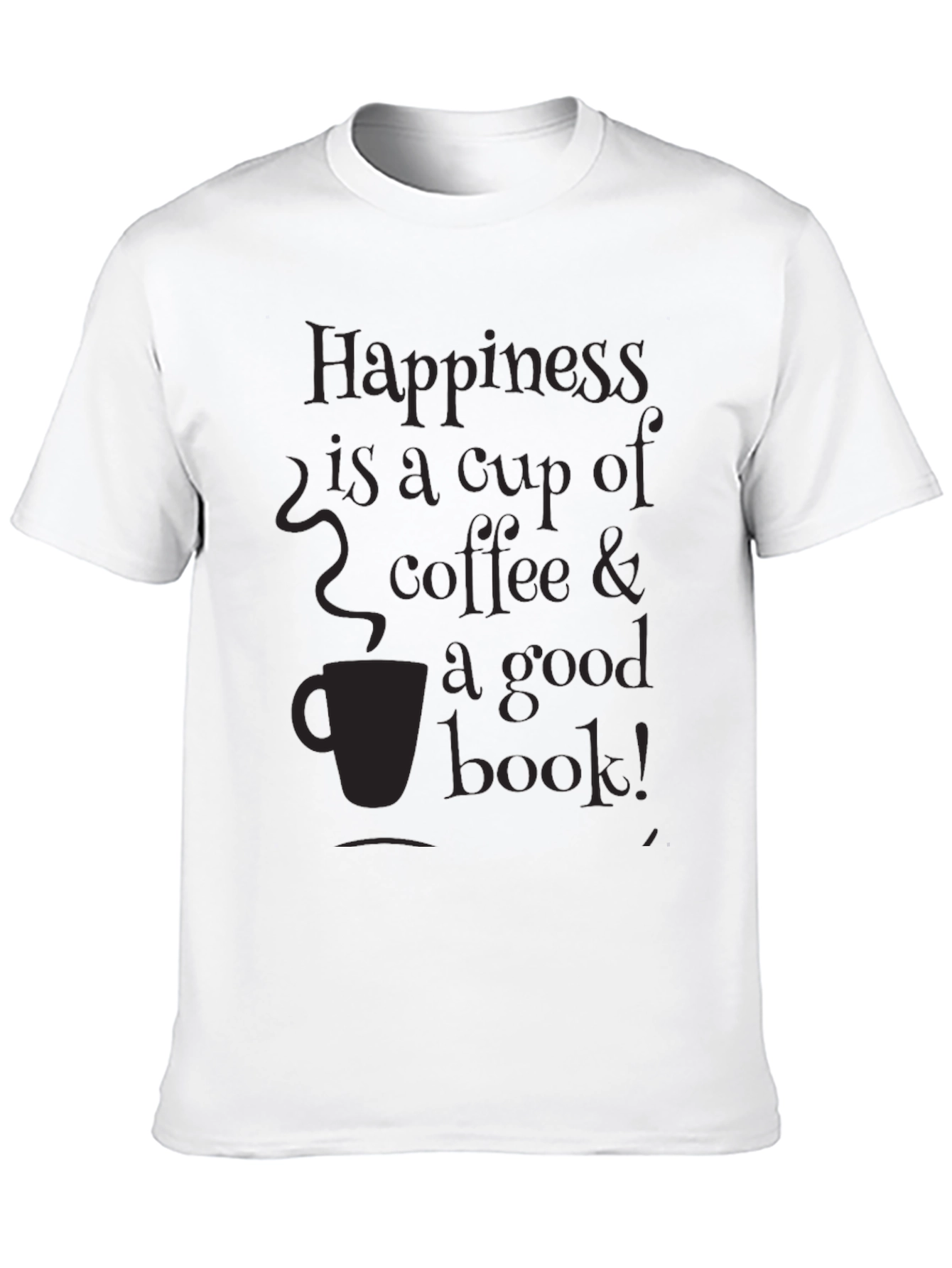 Black Happiness Coffee & Book T-Shirt view 10