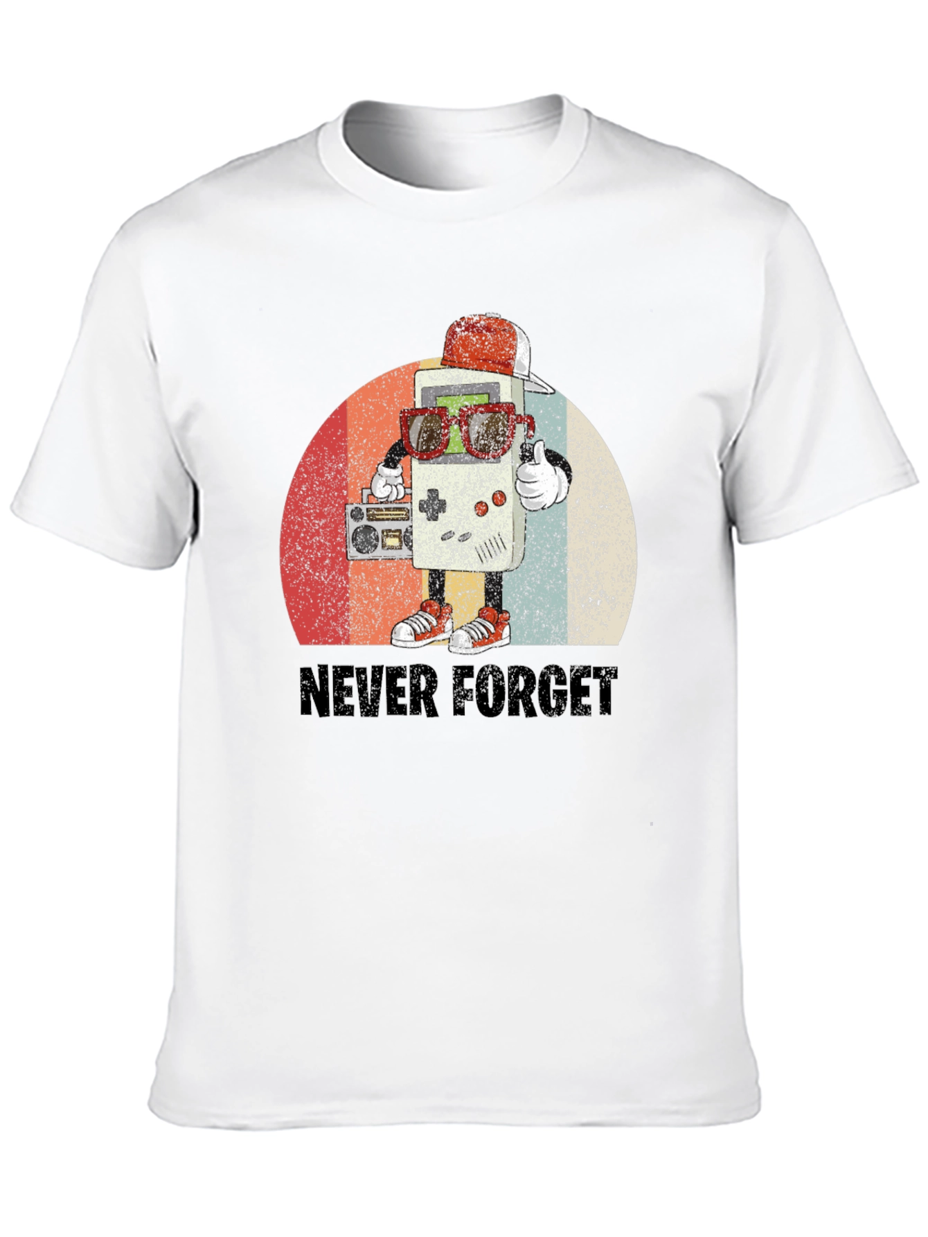 Black Retro Game Console T-Shirt - "Never Forget" Tee view 10