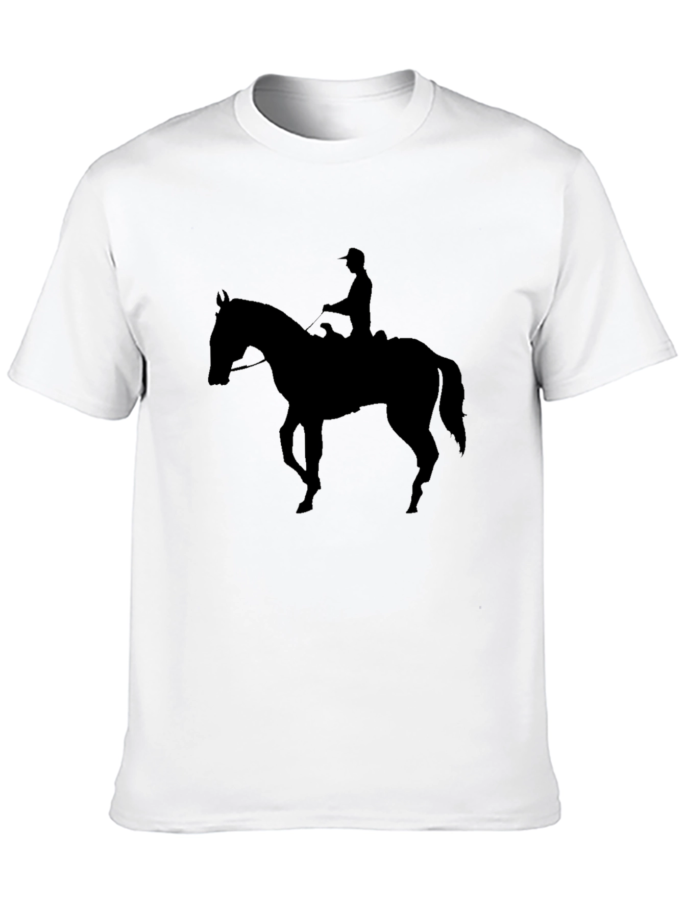 Black Black Horse Rider Silhouette T-Shirt view 10