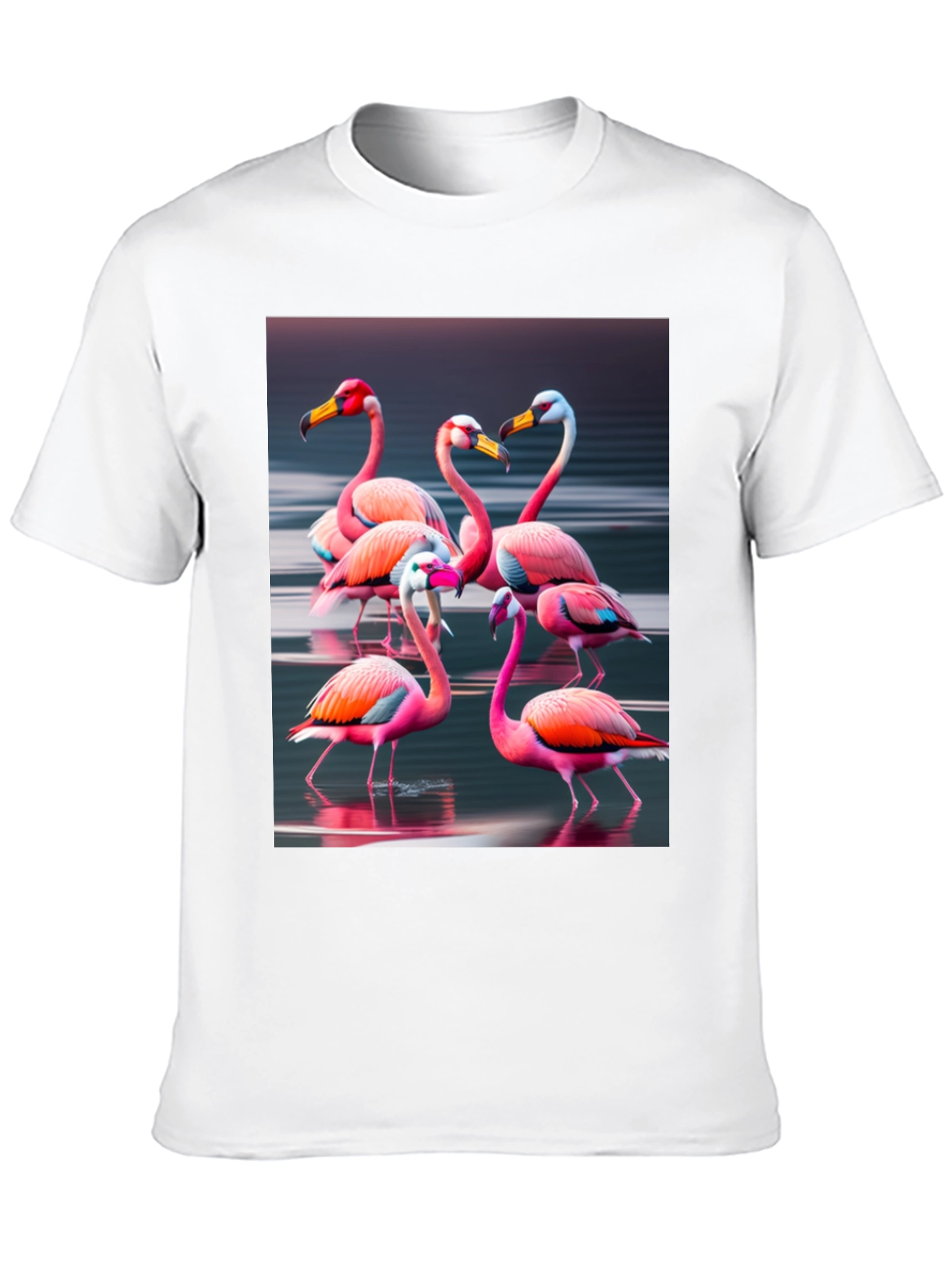 Black Flamingo Flock Graphic Tee - Black Cotton view 10