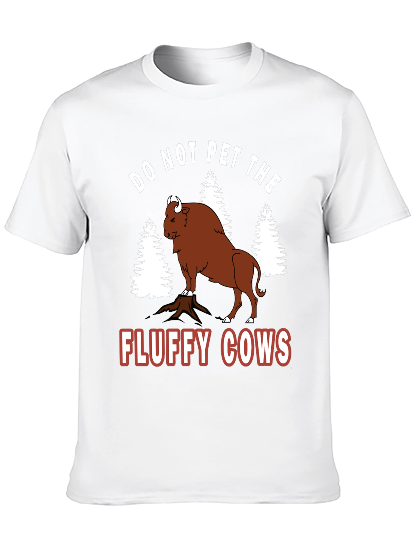 Black Do Not Pet the Fluffy Cows Bison Graphic Tee view 10