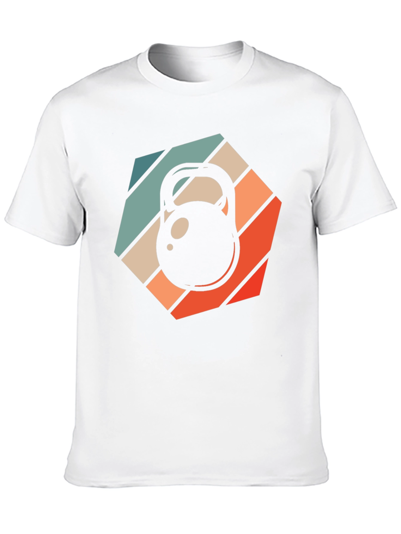 Black Retro Kettlebell Workout T-Shirt view 10