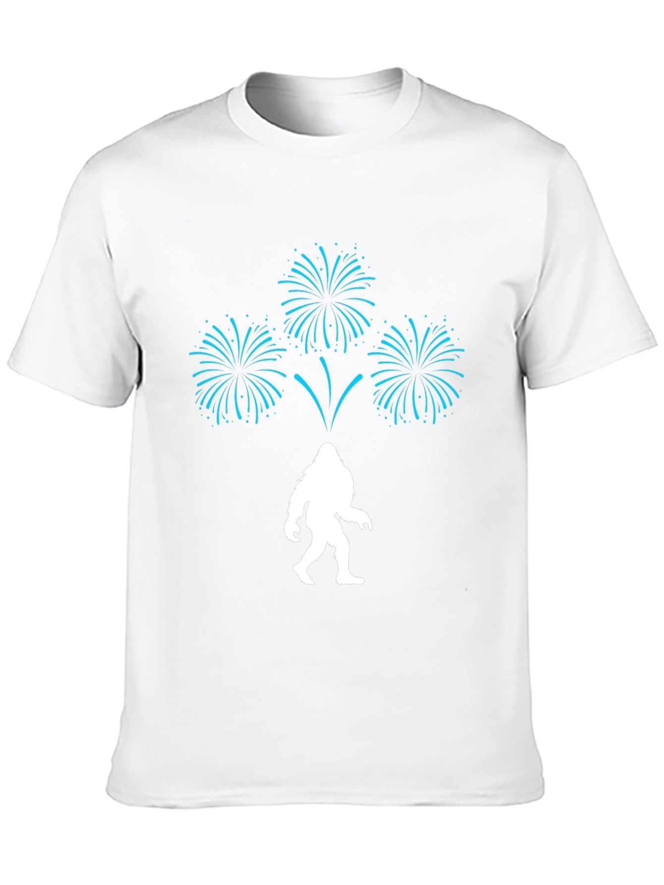 Black Bigfoot Fireworks Graphic Tee - Black view 10