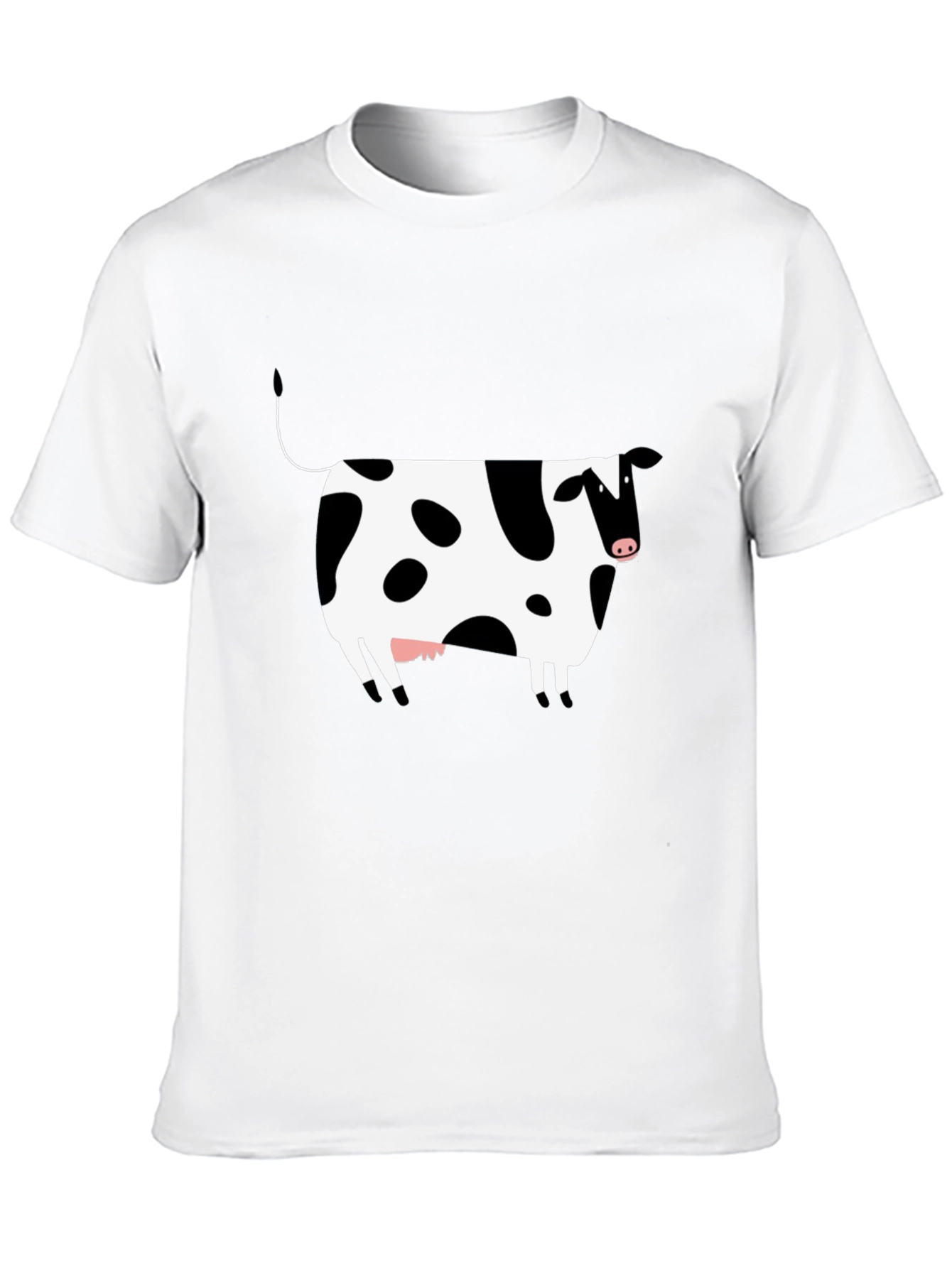 Black Black Cow Print T-Shirt - Unisex view 10