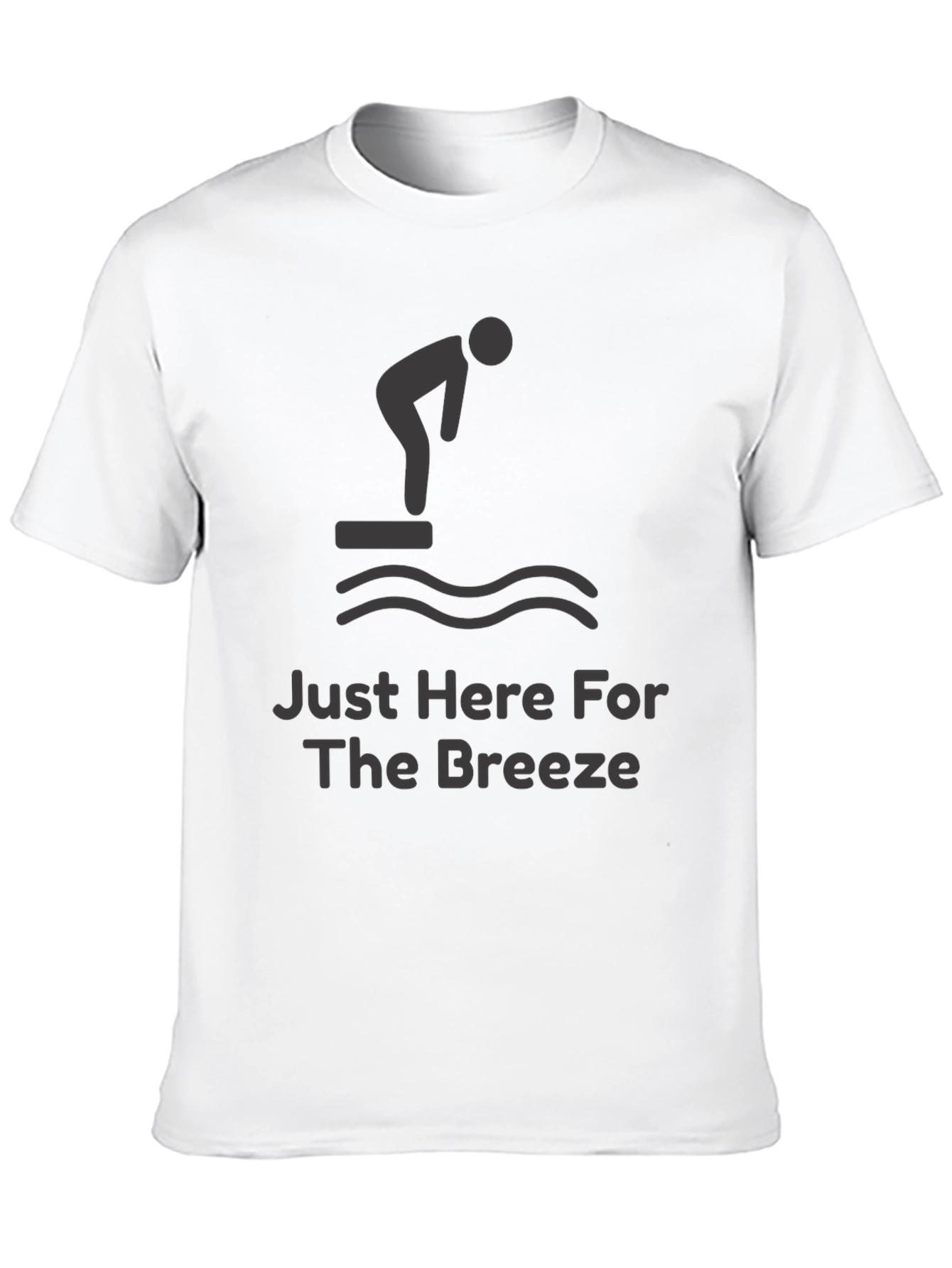 Black Just Here For The Breeze Funny Diver T-Shirt view 10