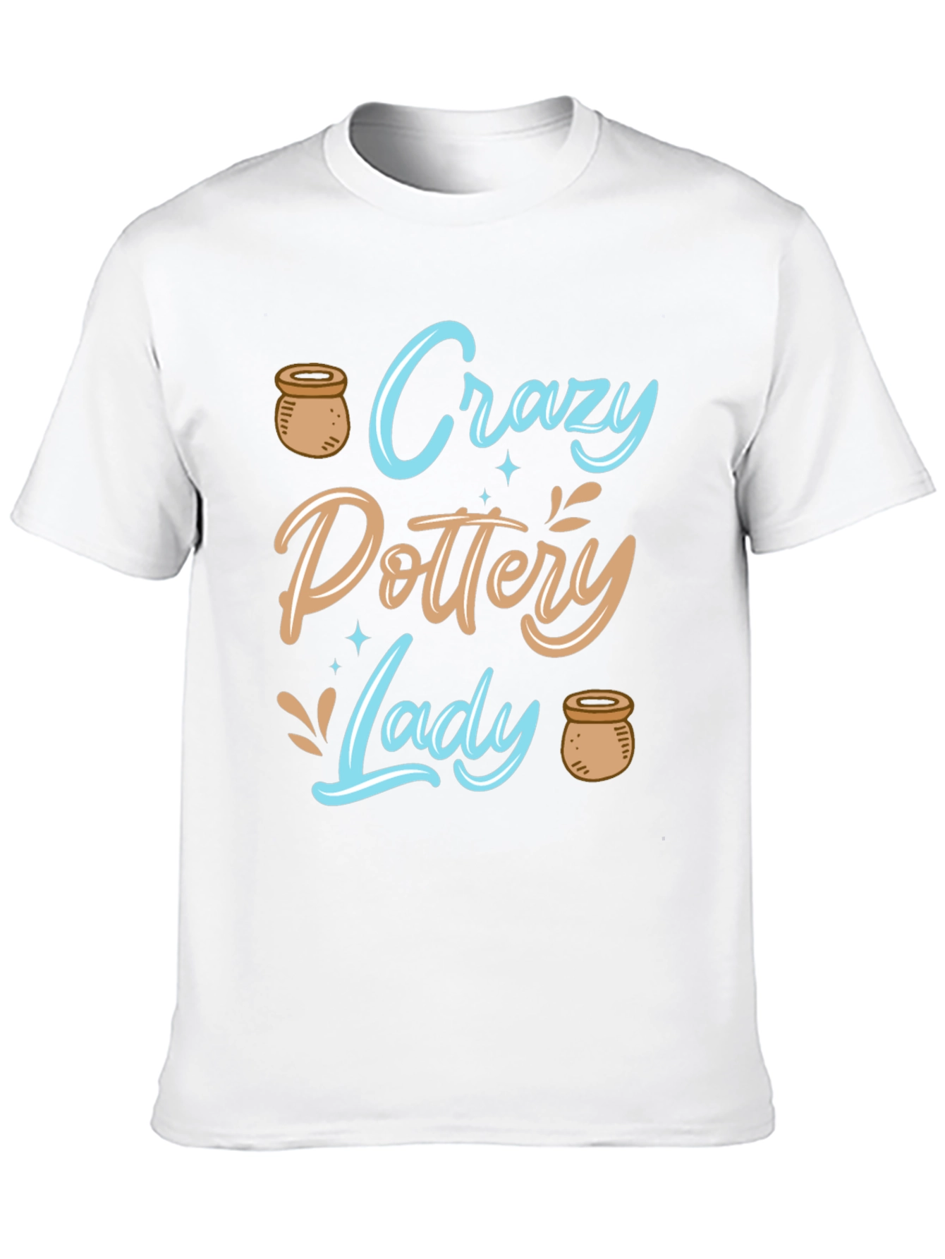 Black Crazy Pottery Lady T-Shirt view 10