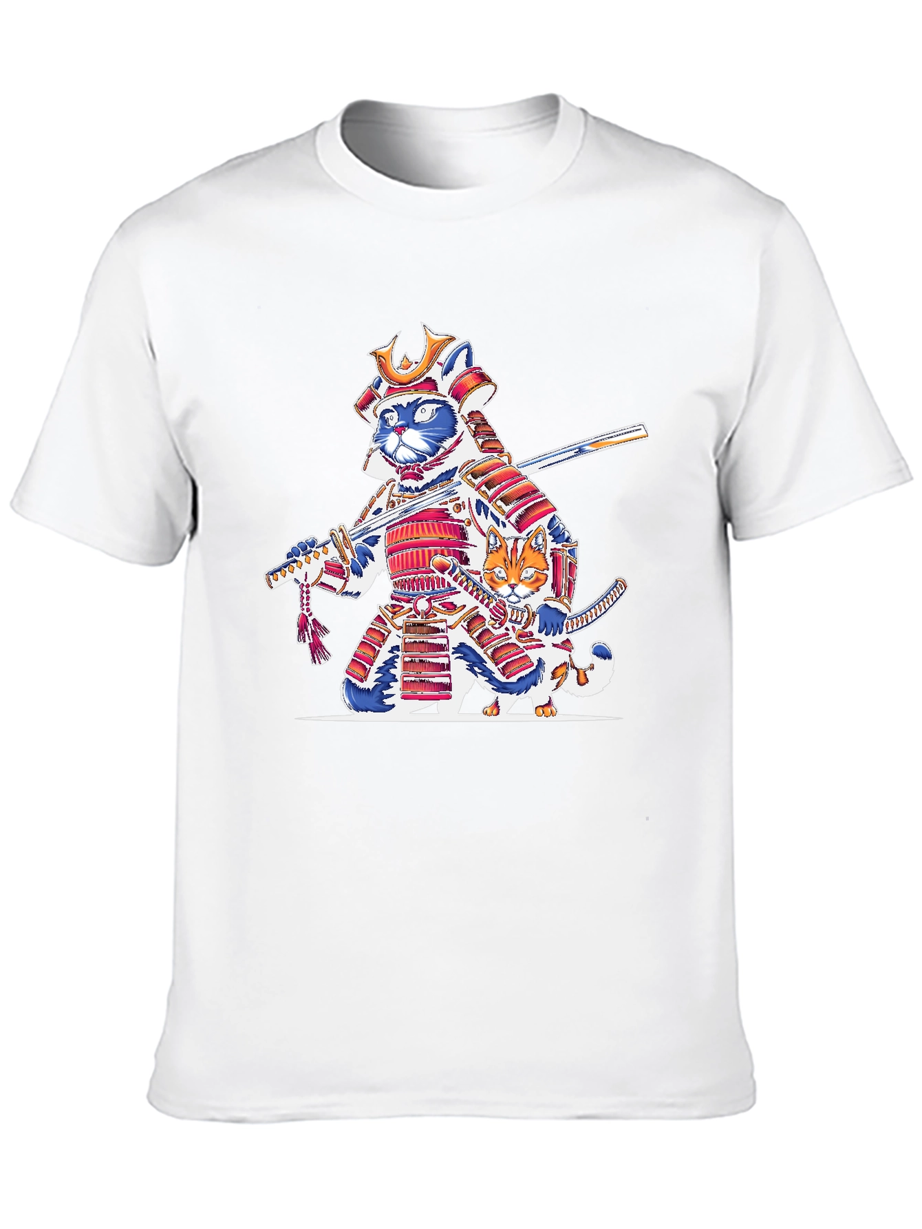 Black Samurai Cat T-Shirt: Feline Warrior Design view 10