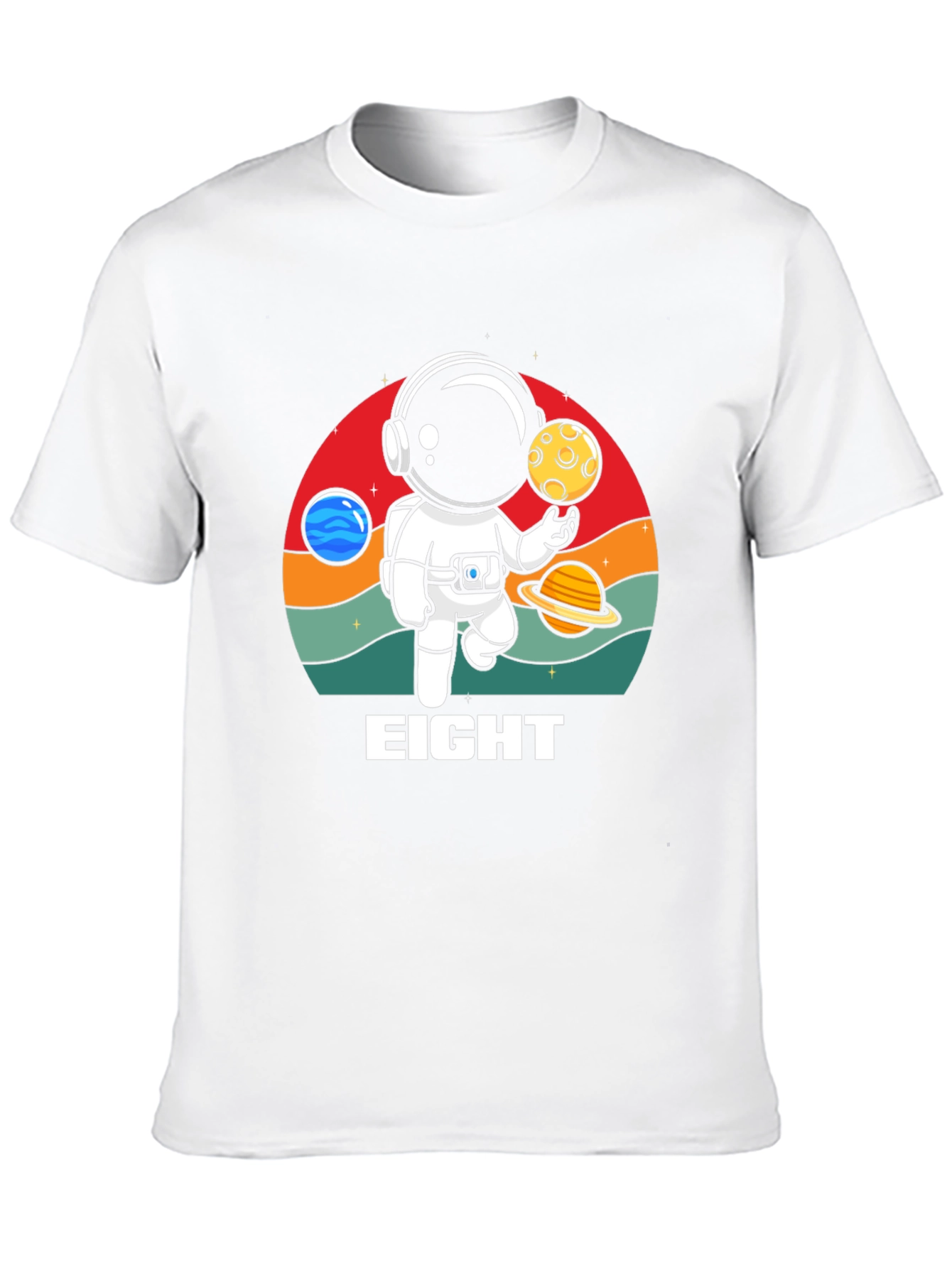 Black Astronaut Birthday T-Shirt - "Eight" view 10