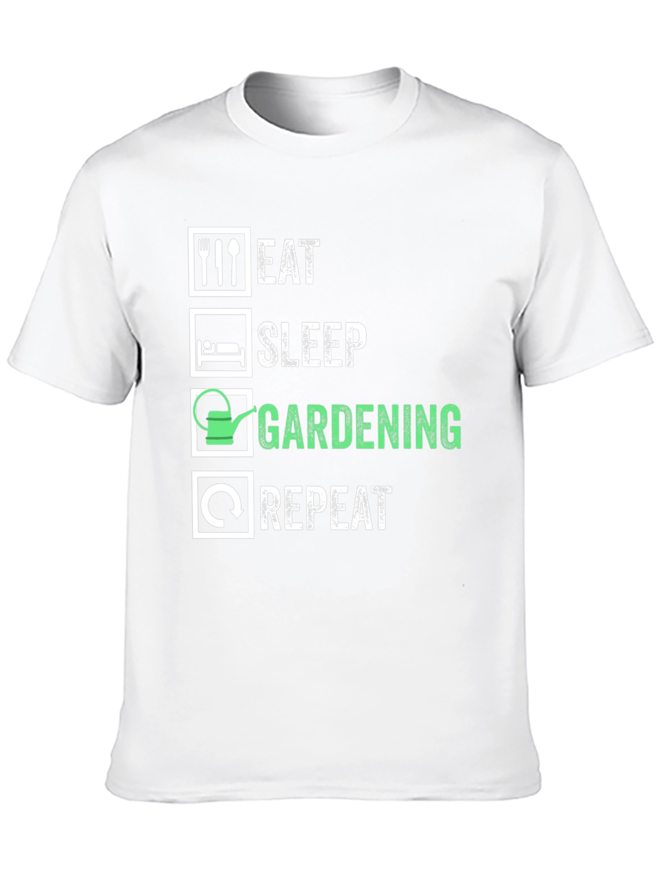 Eat Sleep Gardening Repeat Graphic Tee - Black - 10