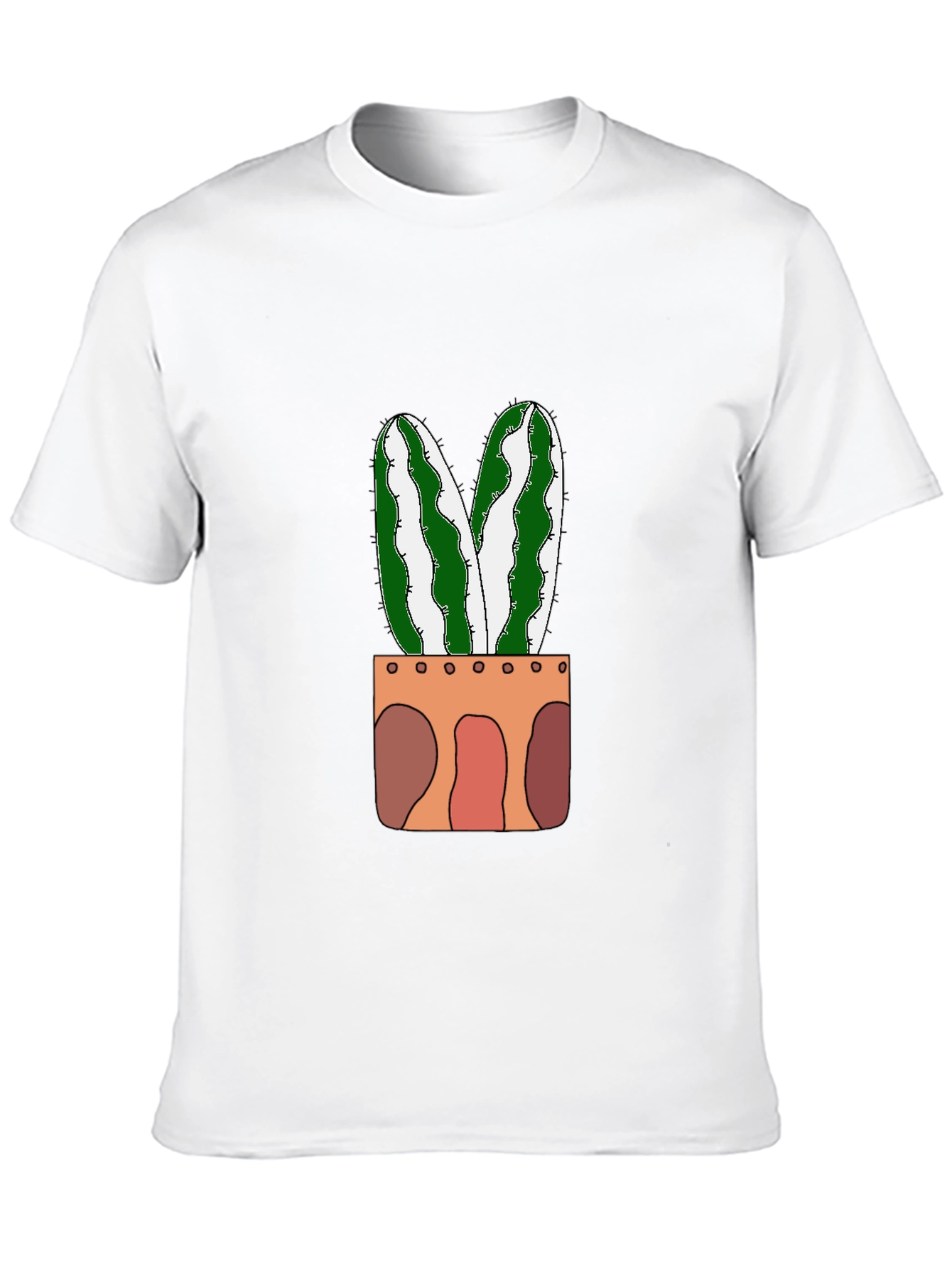 Black Cactus Plant Graphic Tee - Trendy & Unique view 10