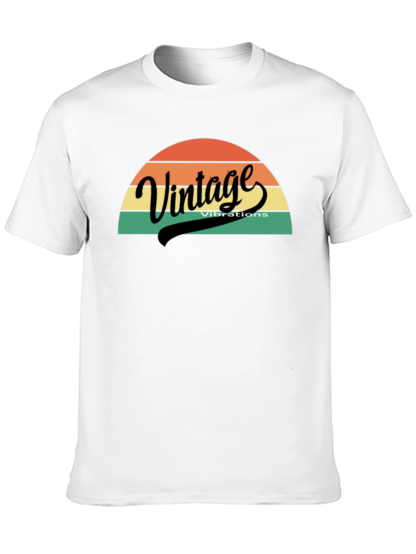 Black Vintage Vibes Graphic Tee - Retro Style view 10