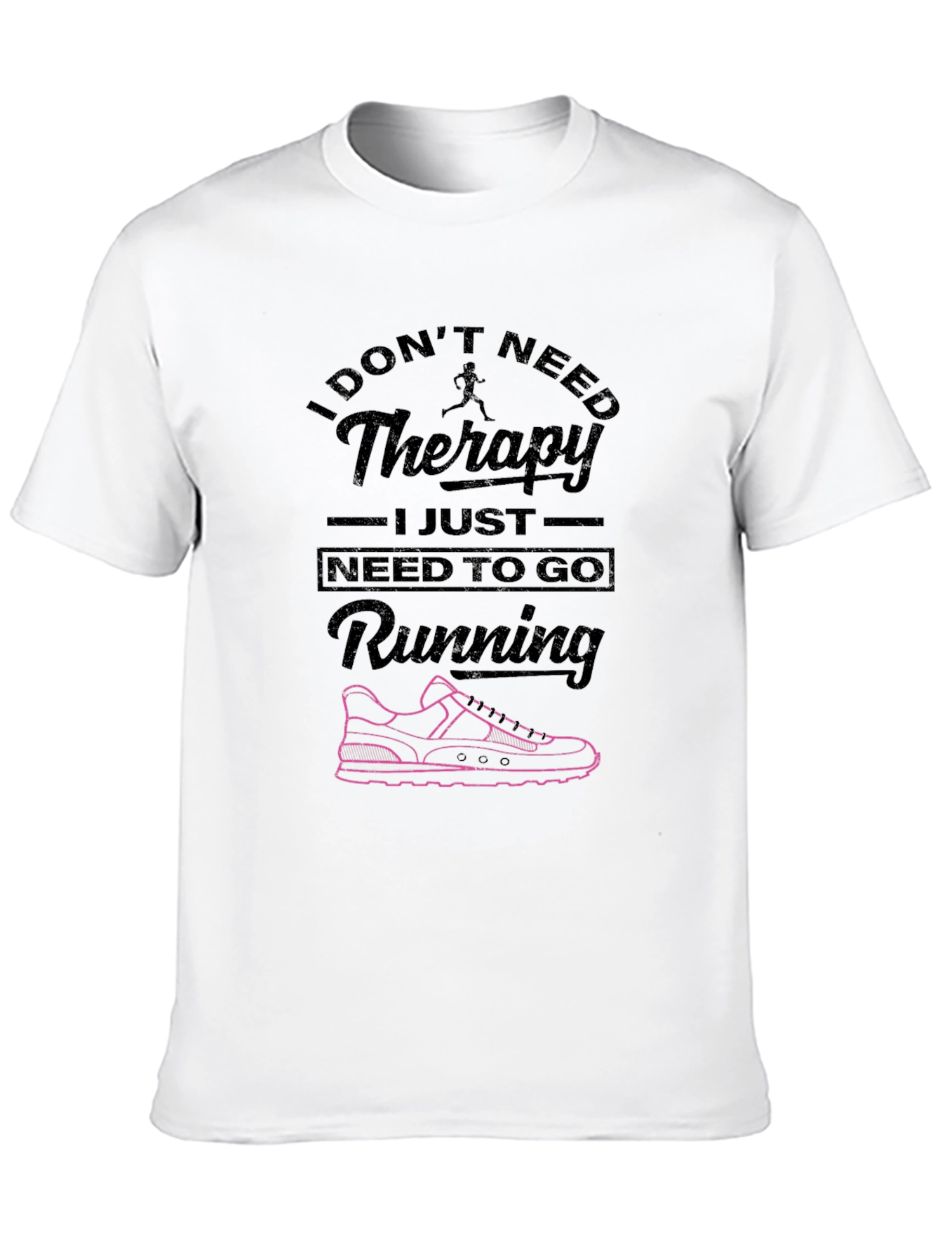 Black Running Therapy Black Graphic Tee view 10