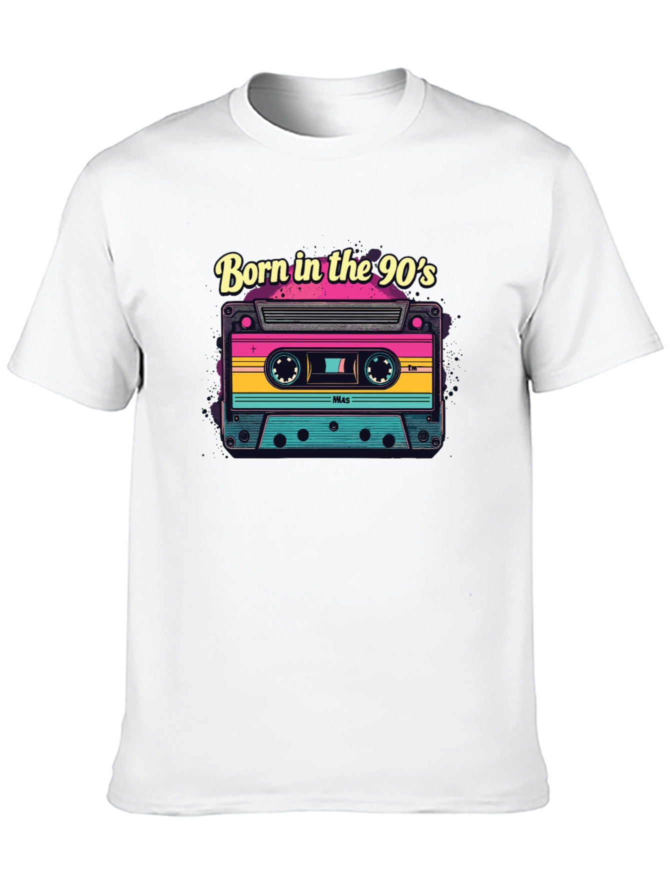 Black Born in the 90s Retro Cassette Tape T-Shirt view 10