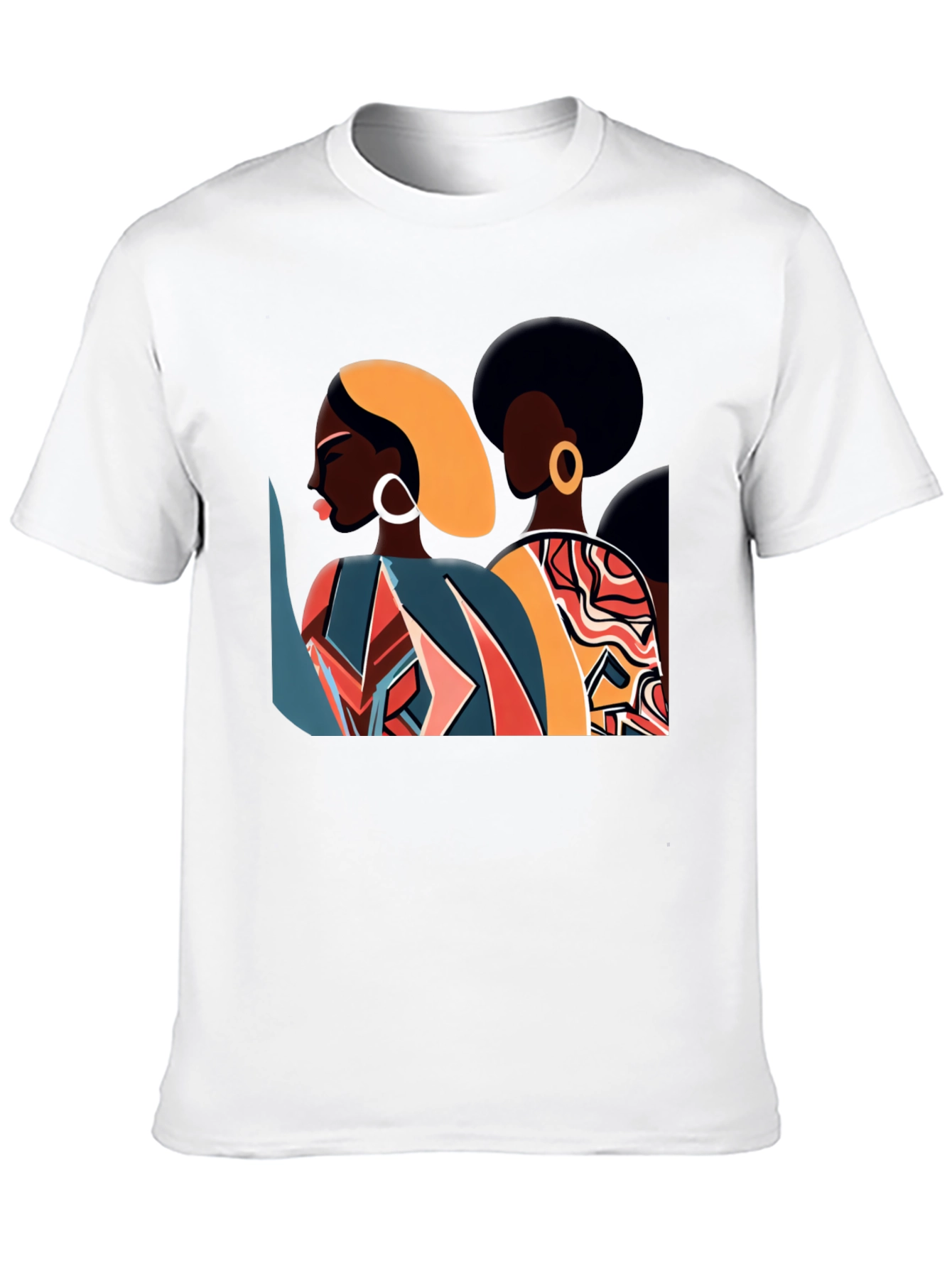 Black Retro Afro Women Graphic Tee - Stylish Black T-Shirt view 10