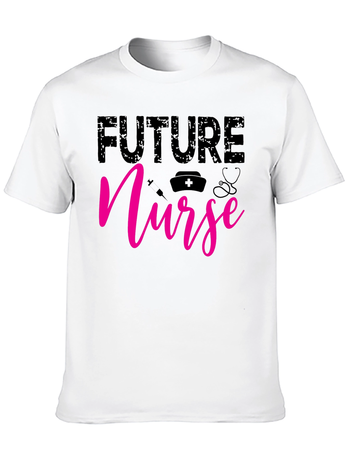 Black Future Nurse Graphic T-Shirt - Black view 10