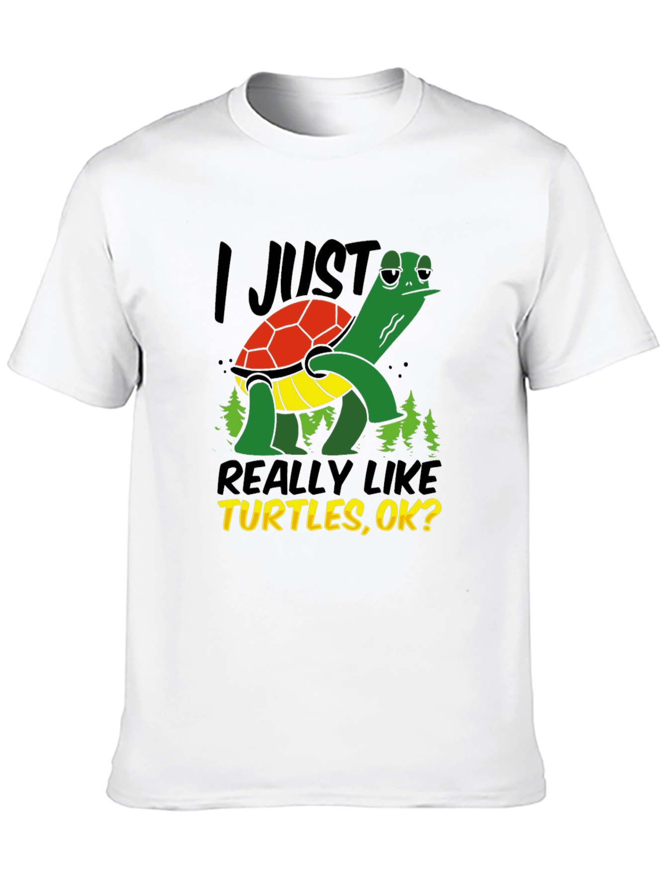Black I Just Really Like Turtles Graphic Tee view 10