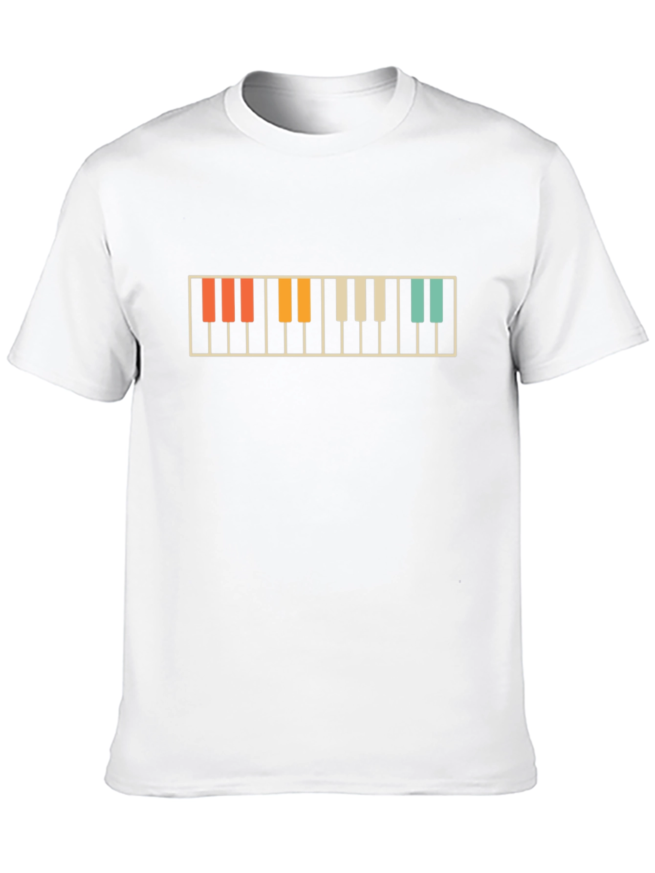 Black Retro Piano Keys Graphic Tee - Music Lover's Shirt view 10