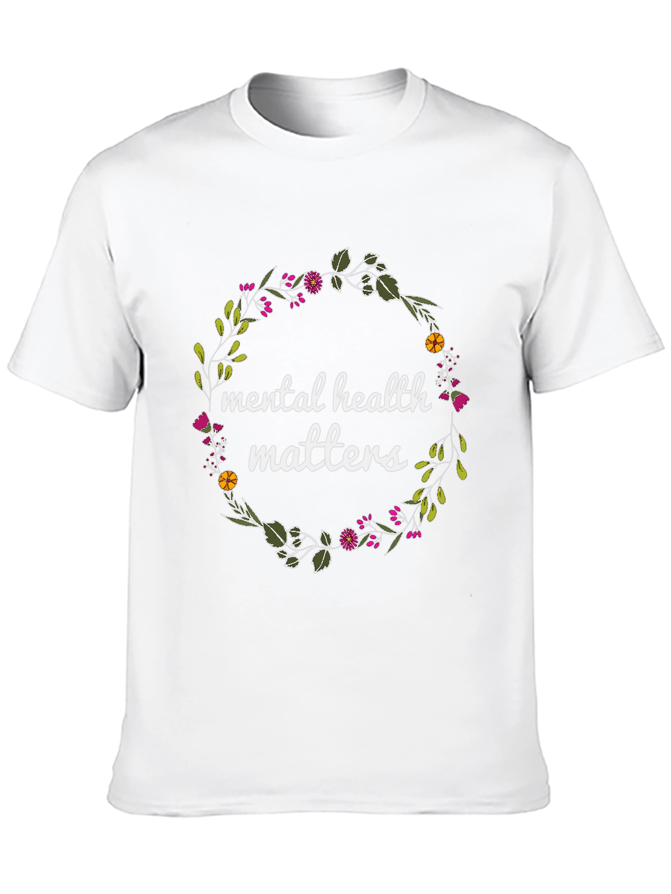 Black Mental Health Matters Floral T-Shirt view 10