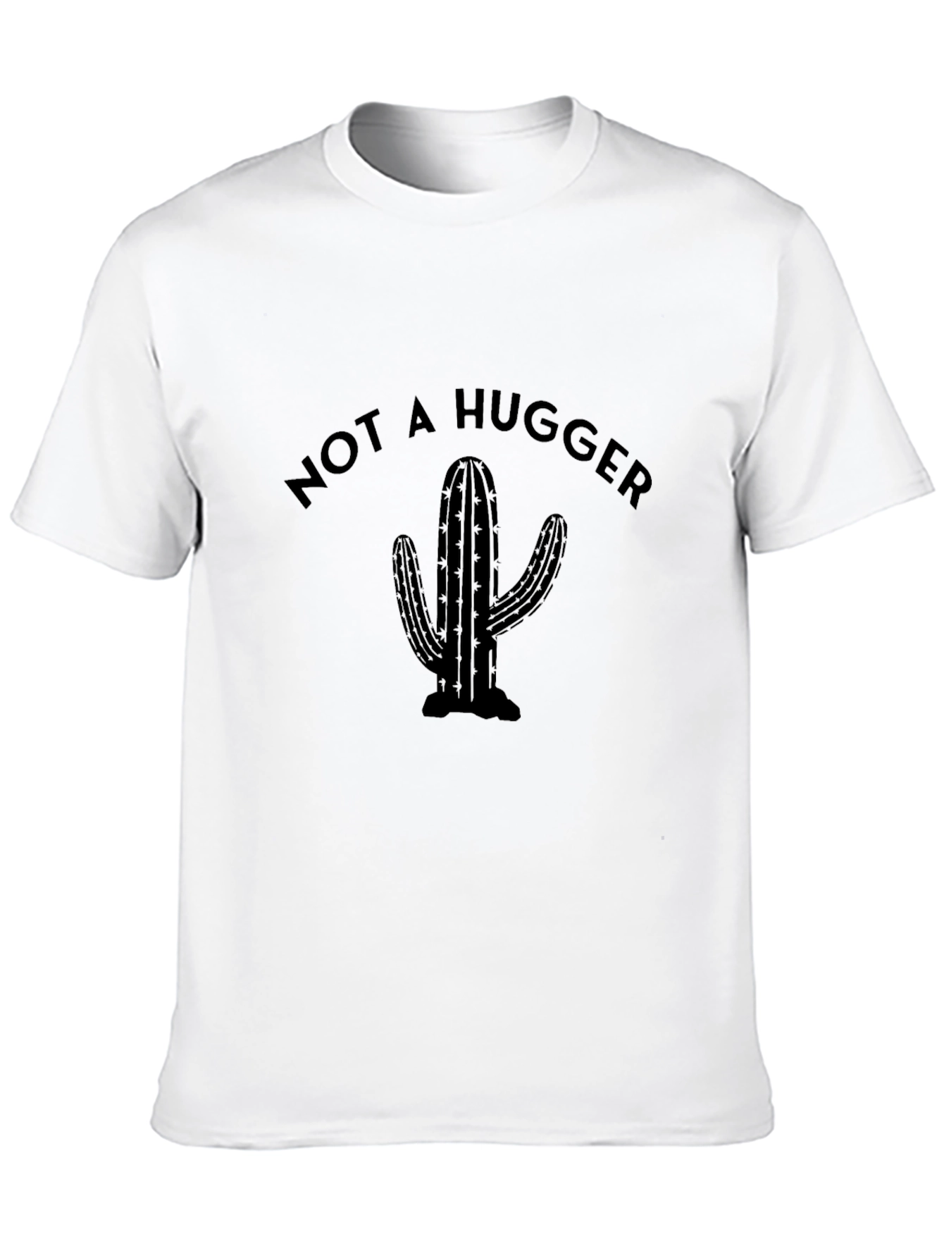 Black Not A Hugger Cactus Graphic Tee - Black view 10