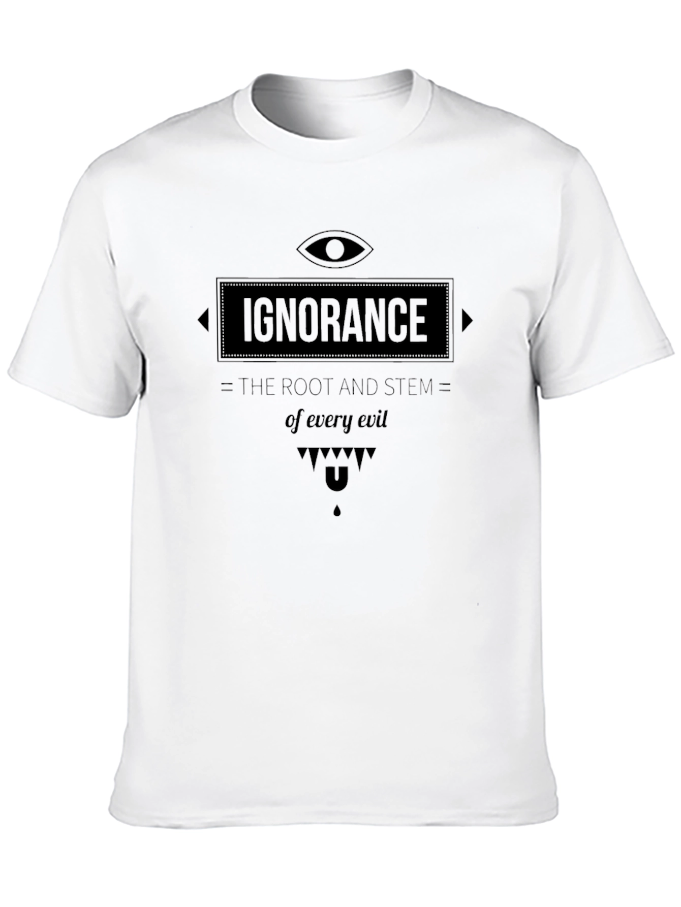 Black Ignorance is the Root of Evil Graphic T-Shirt view 10