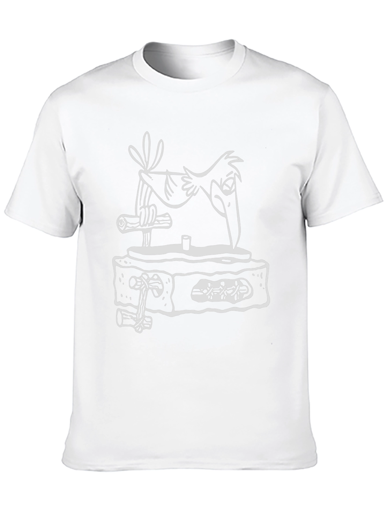 Black Cartoon Woodpecker T-Shirt view 10