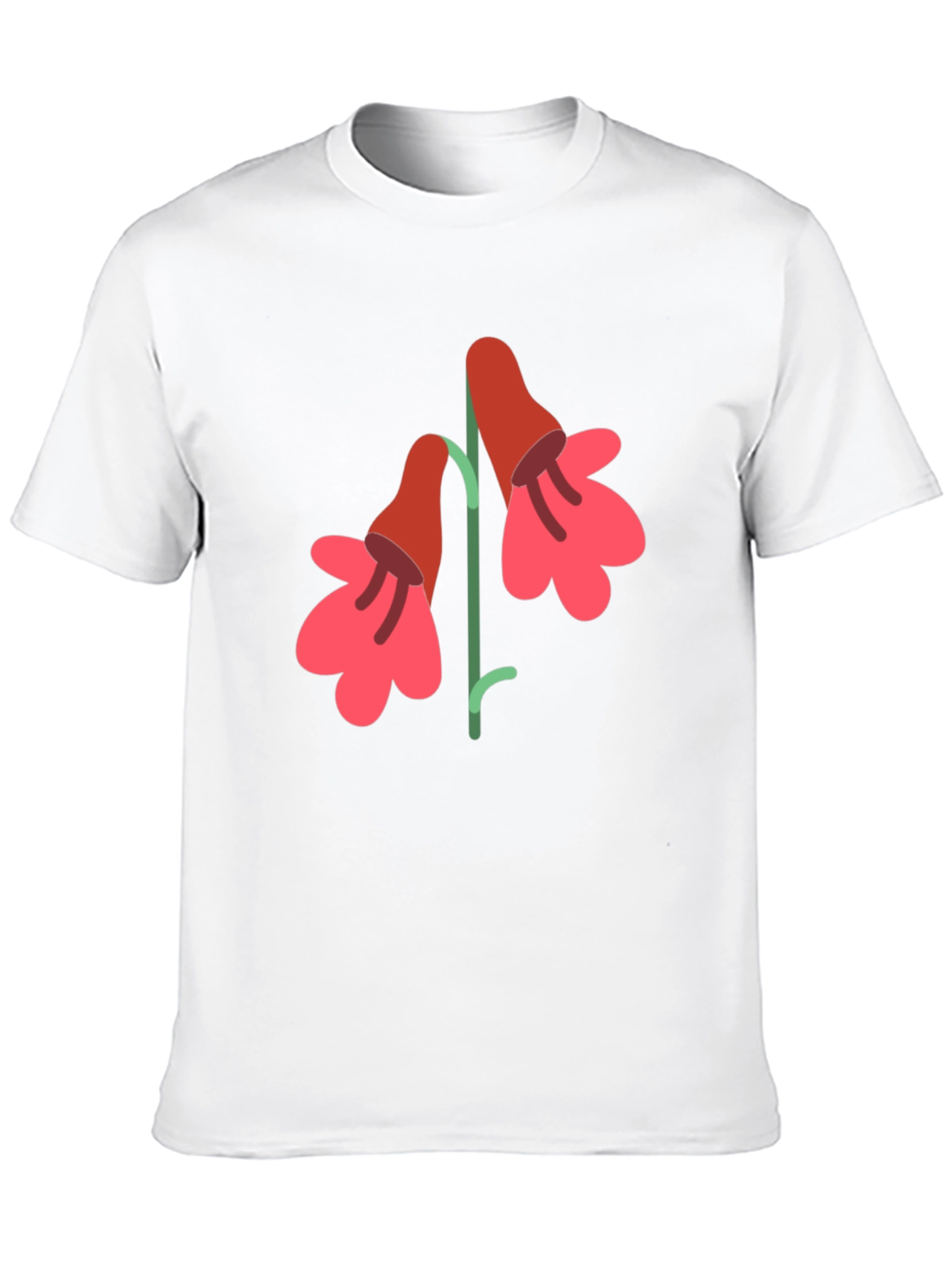 Black Floral Graphic Print Men's T-Shirt view 10