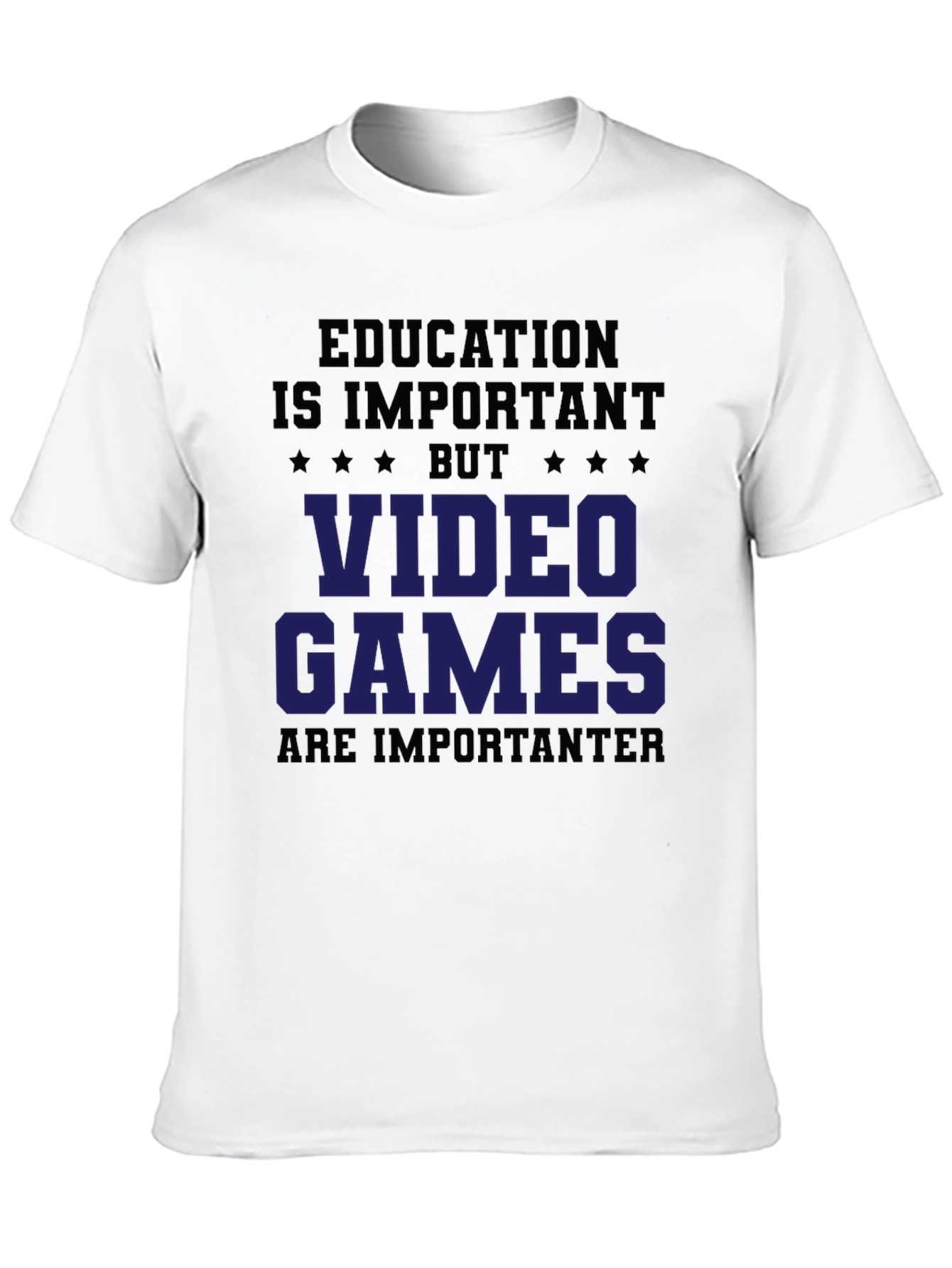 Black Education vs Video Games Graphic Tee view 10