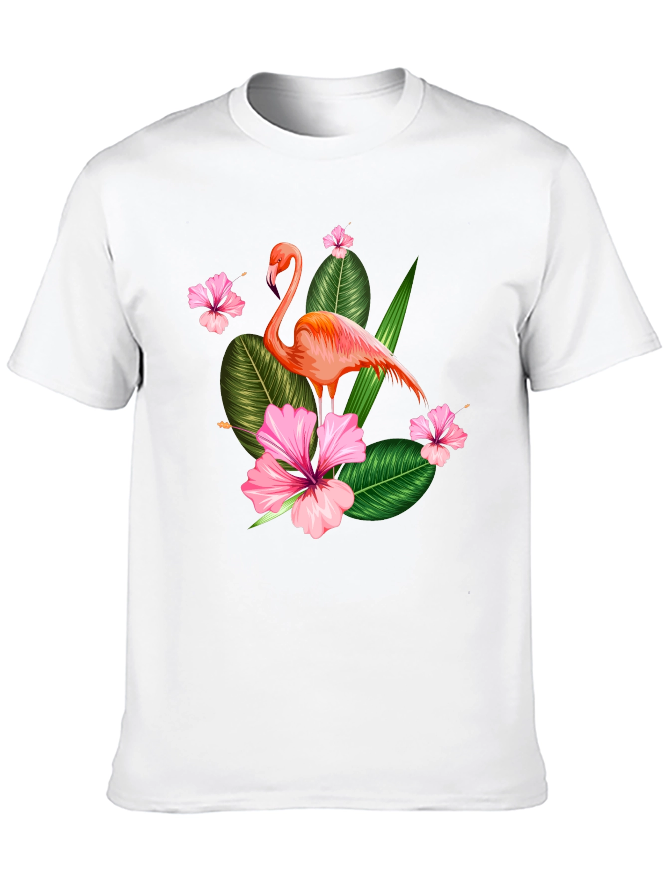 Black Tropical Flamingo Graphic T-Shirt view 10