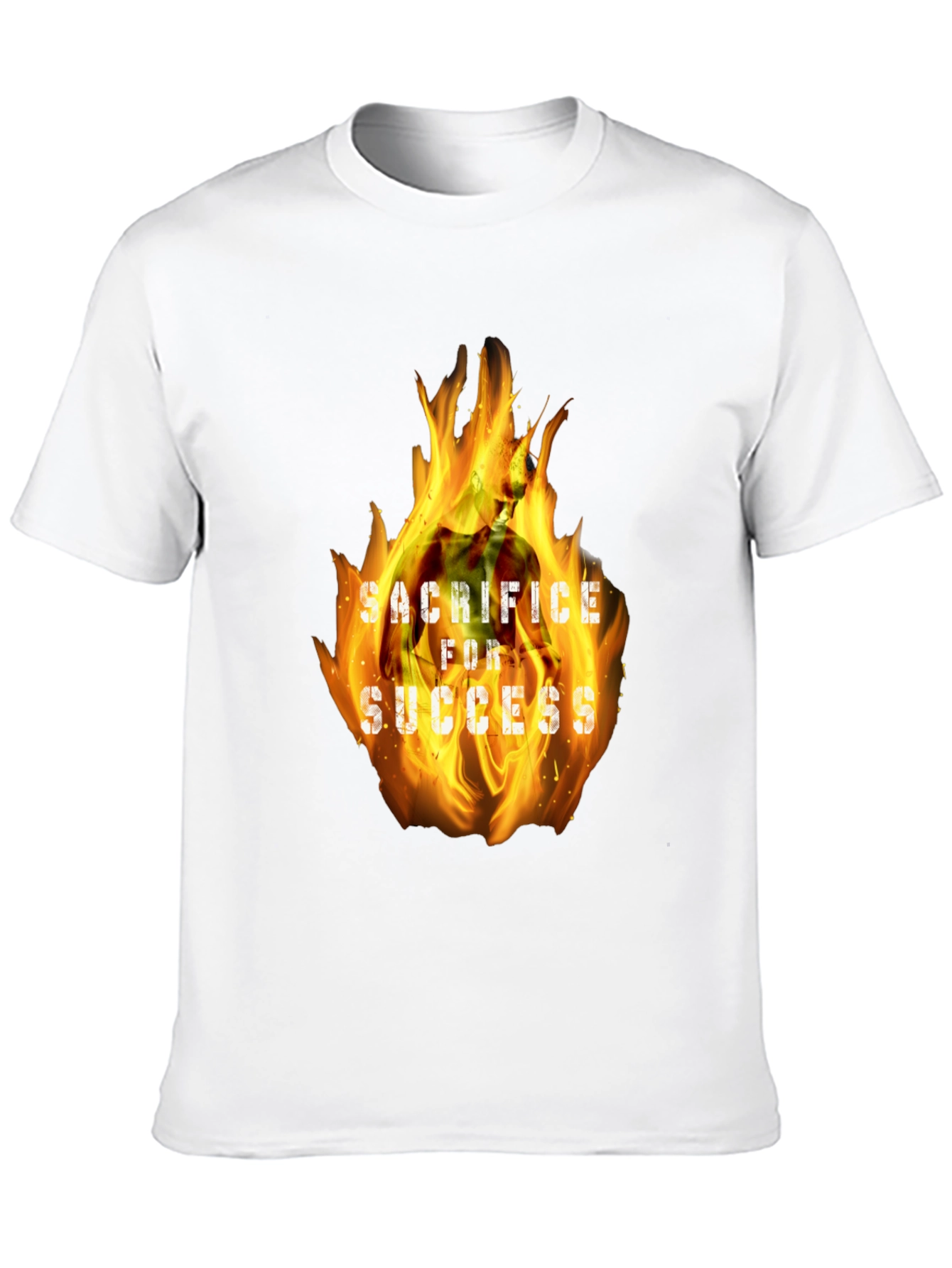 Black Sacrifice for Success Graphic Tee - Bold Motivational Design view 10