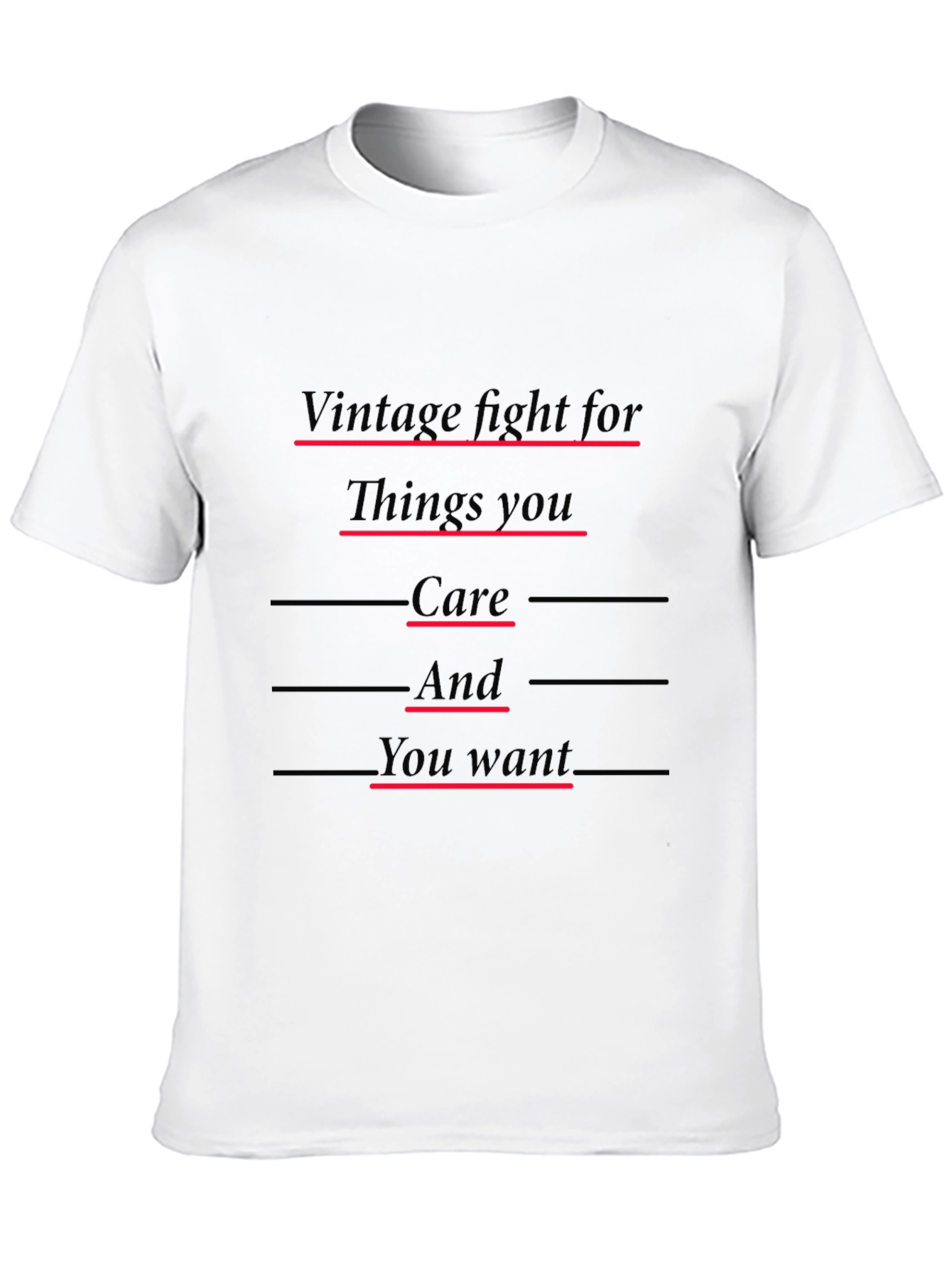 Black Vintage Fight For T-Shirt view 10