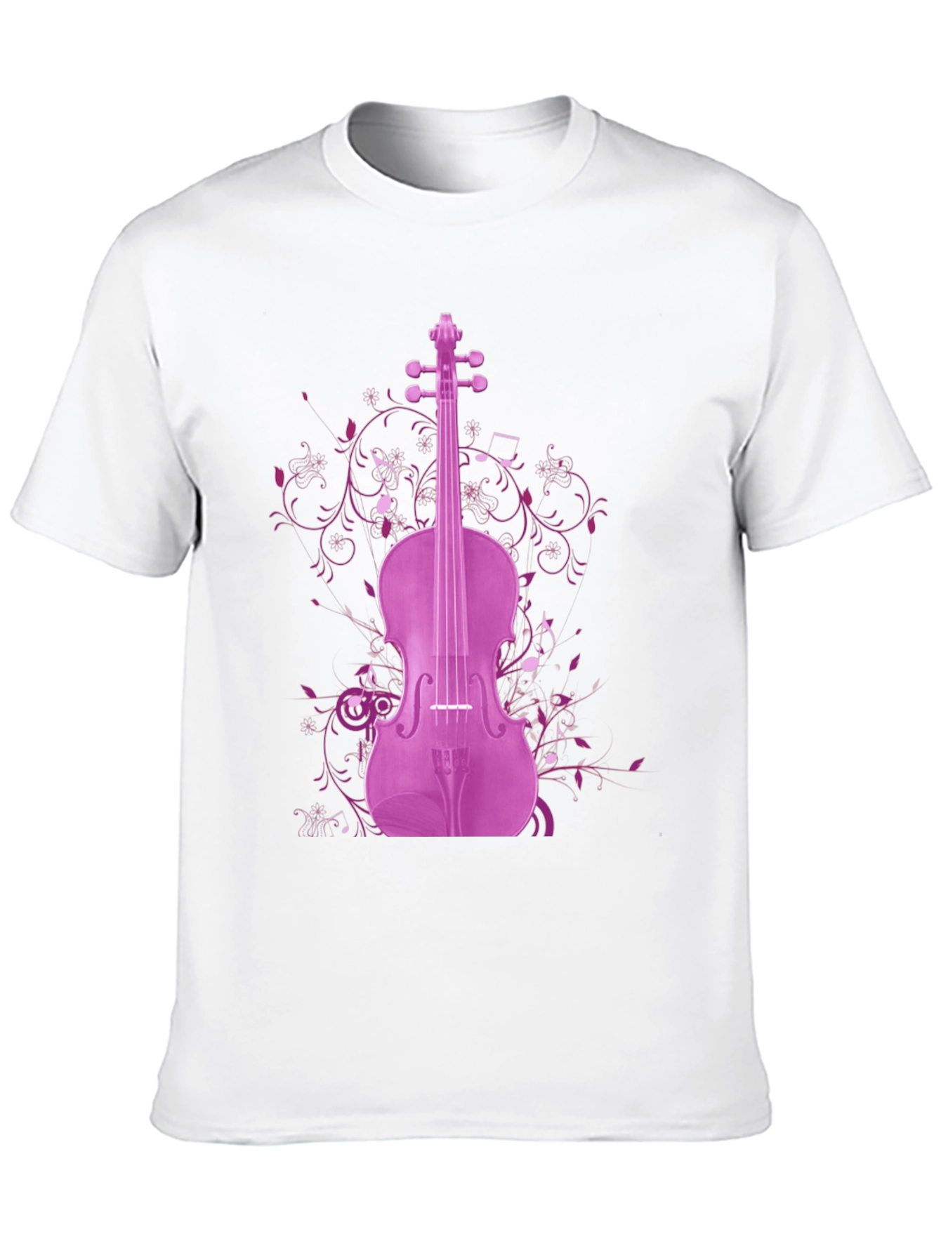 Black Musical Violin Graphic Tee - Black view 10