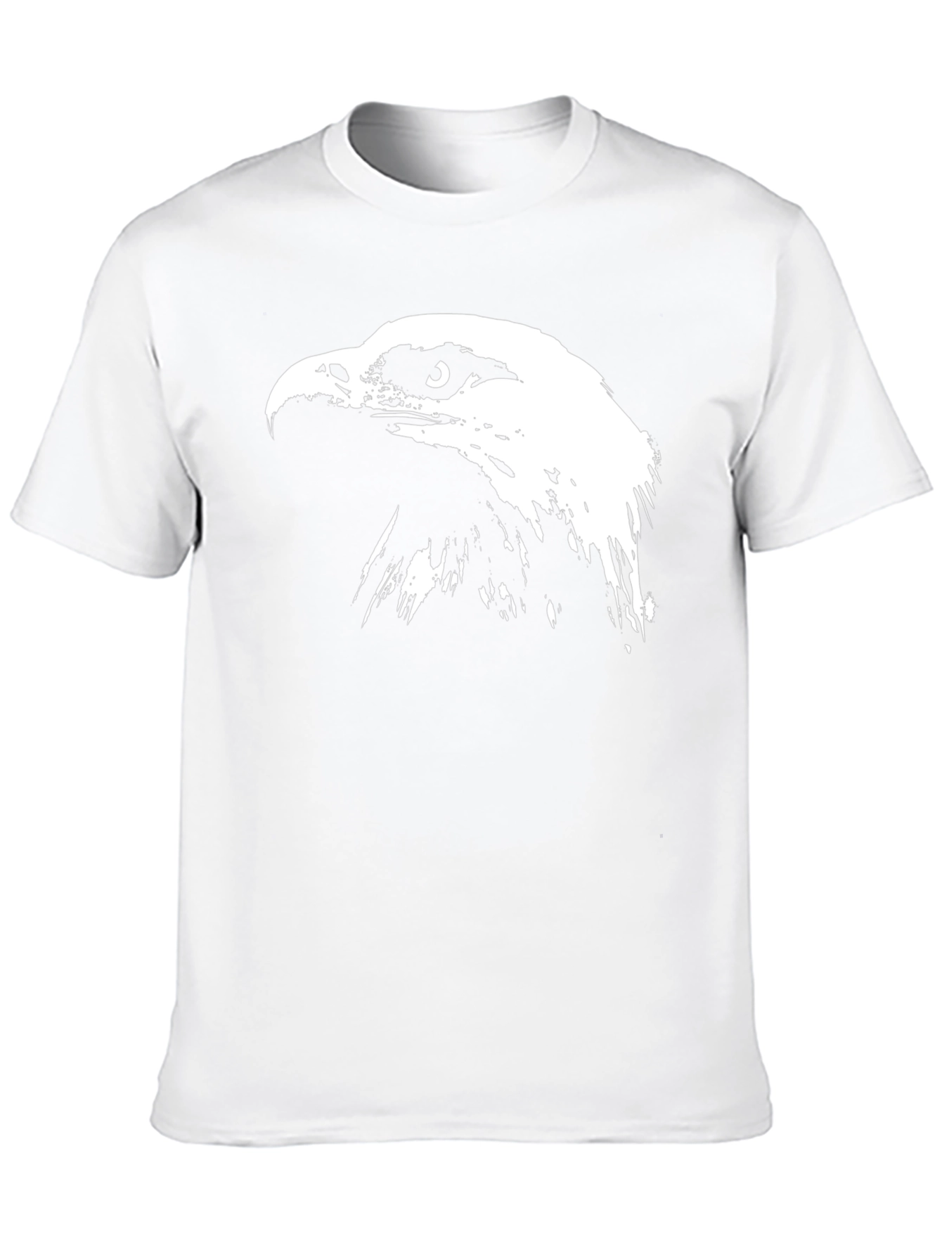 Black Black T-Shirt with Bold Eagle Graphic Print view 10